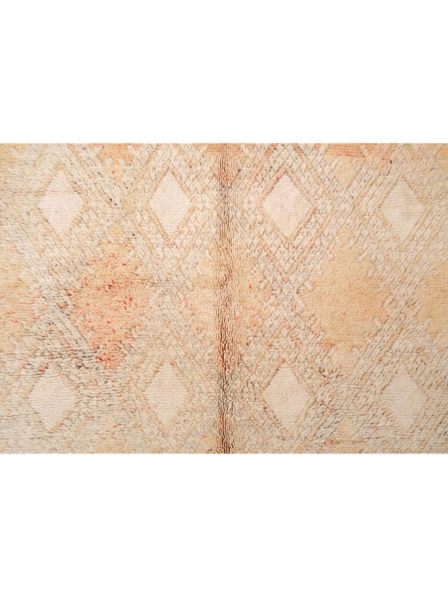 Vintage Moroccan Rug | 356cm x 176cm - Peach Diamond Boujaad