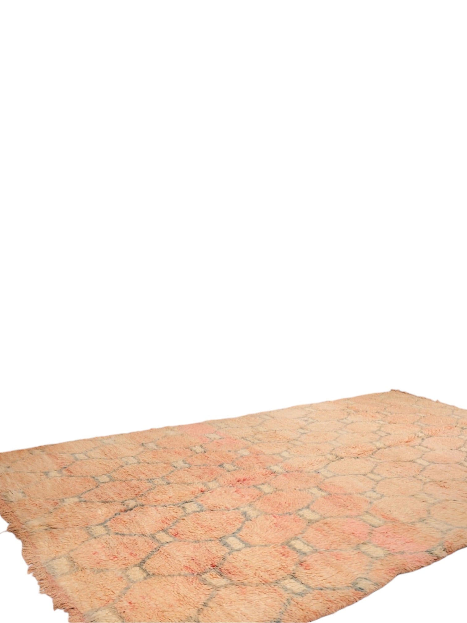 Vintage Moroccan Rug | 305cm x 186cm - Honeycomb Peach Boujaad