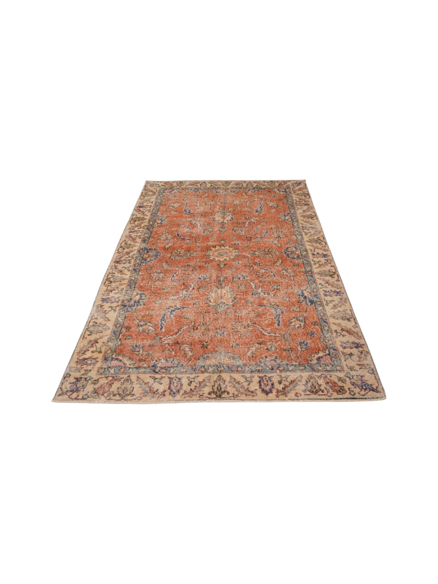 Vintage Turkish Rug - Terracotta Sol Oushak (247cm x 131cm)