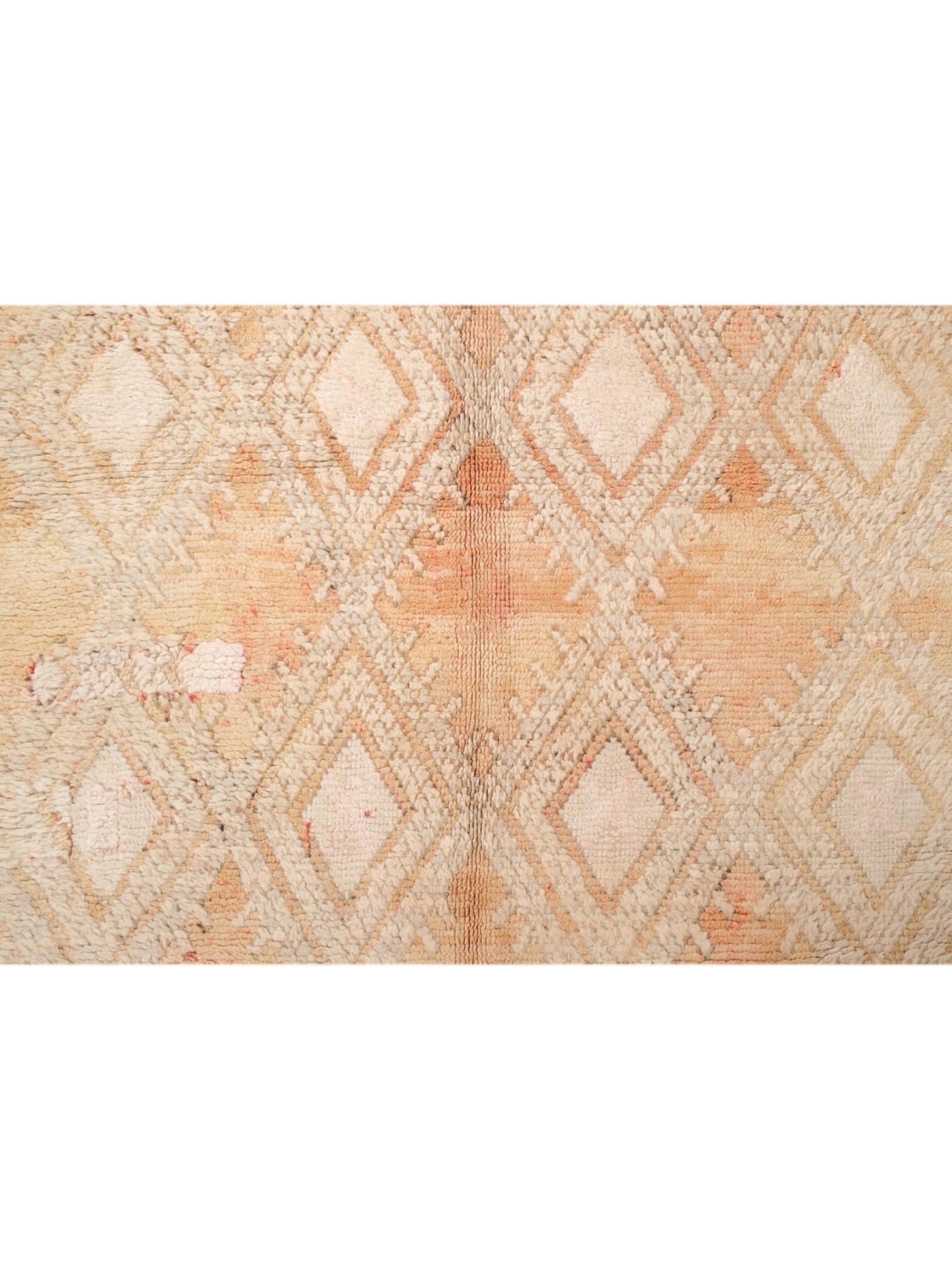 Vintage Moroccan Rug | 356cm x 176cm - Peach Diamond Boujaad