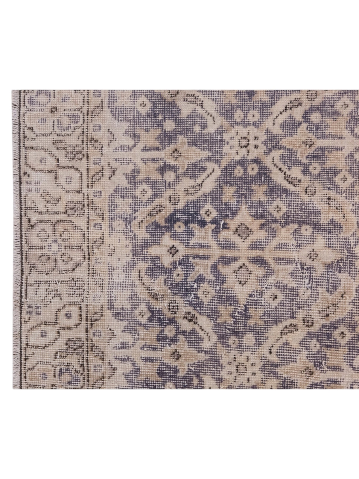 Vintage Turkish Rug | Blue Reverie Oushak - (192cm x 116cm)