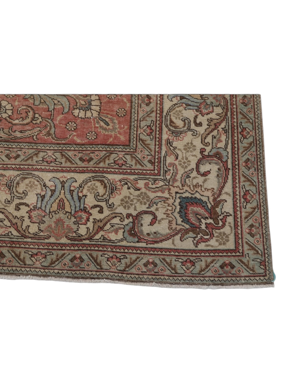 Rare 1960s Vintage Turkish Rug - Rose Garden Oushak (382cm x 295cm)