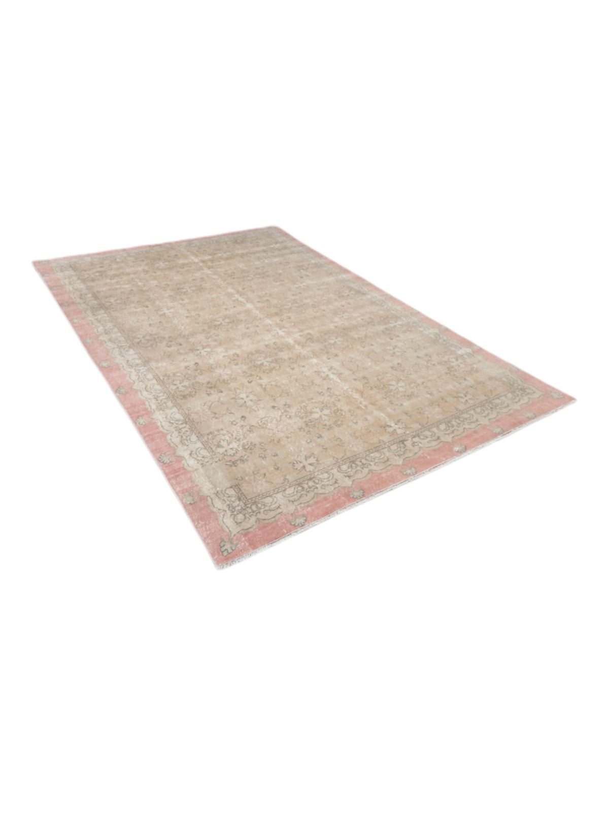 Vintage Turkish Rug - Rosewater Garden Oushak (278cm x 186cm)