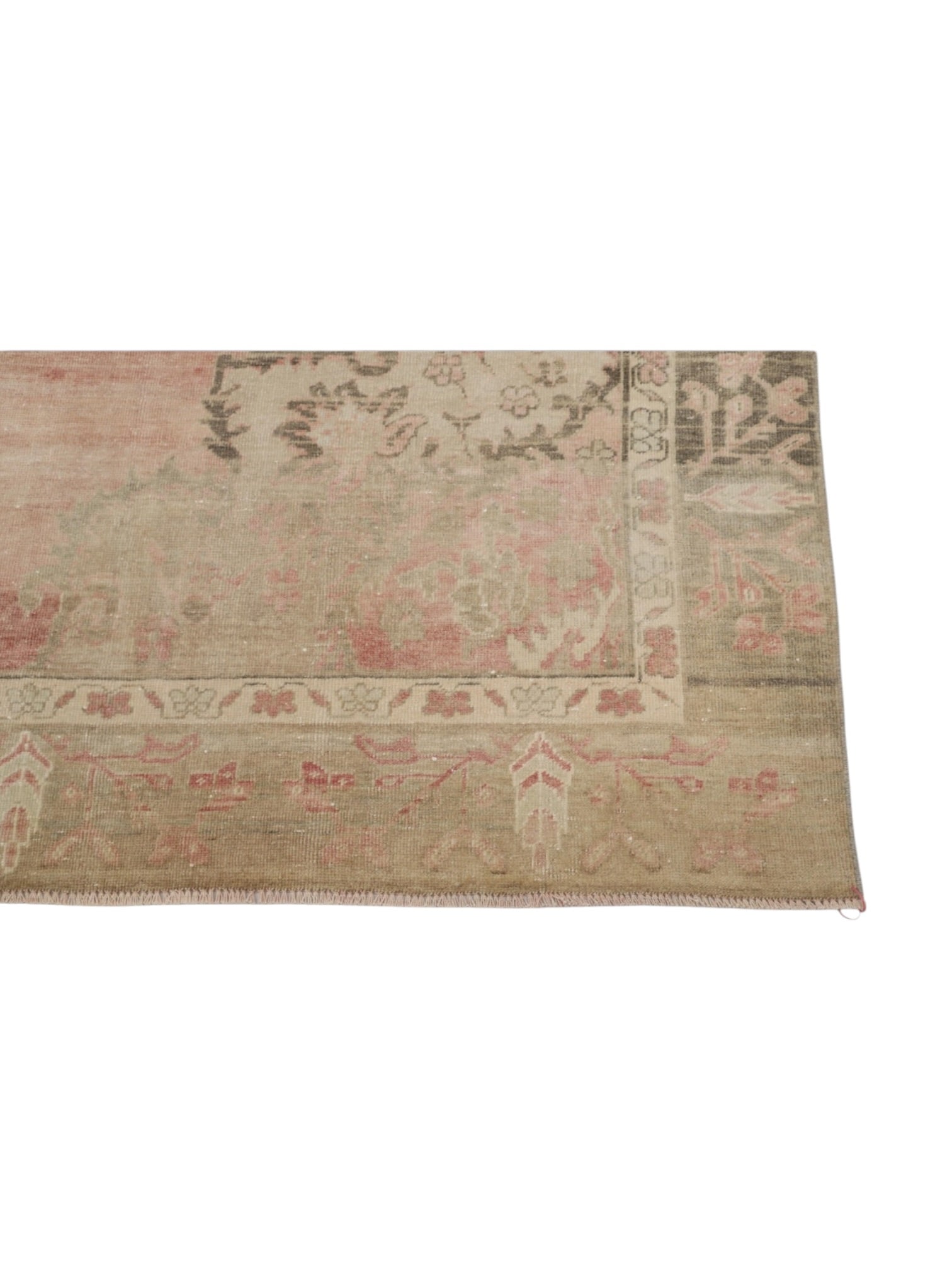 Vintage Turkish Rug - Rosé Jardin Oushak (358cm x 270cm)