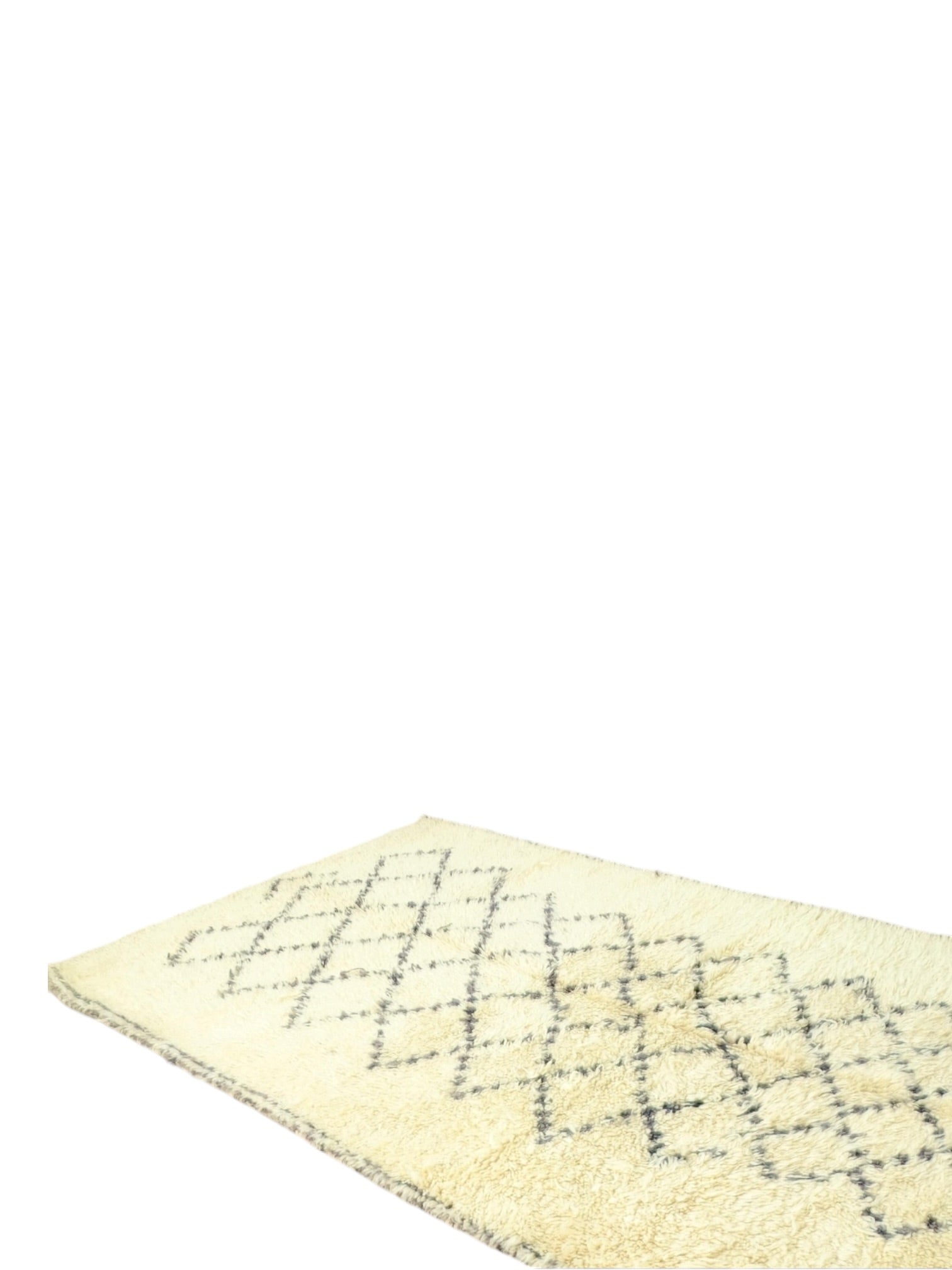 Vintage Moroccan Beni Ourain Rug | 274cm x 180cm - Beni Atlas