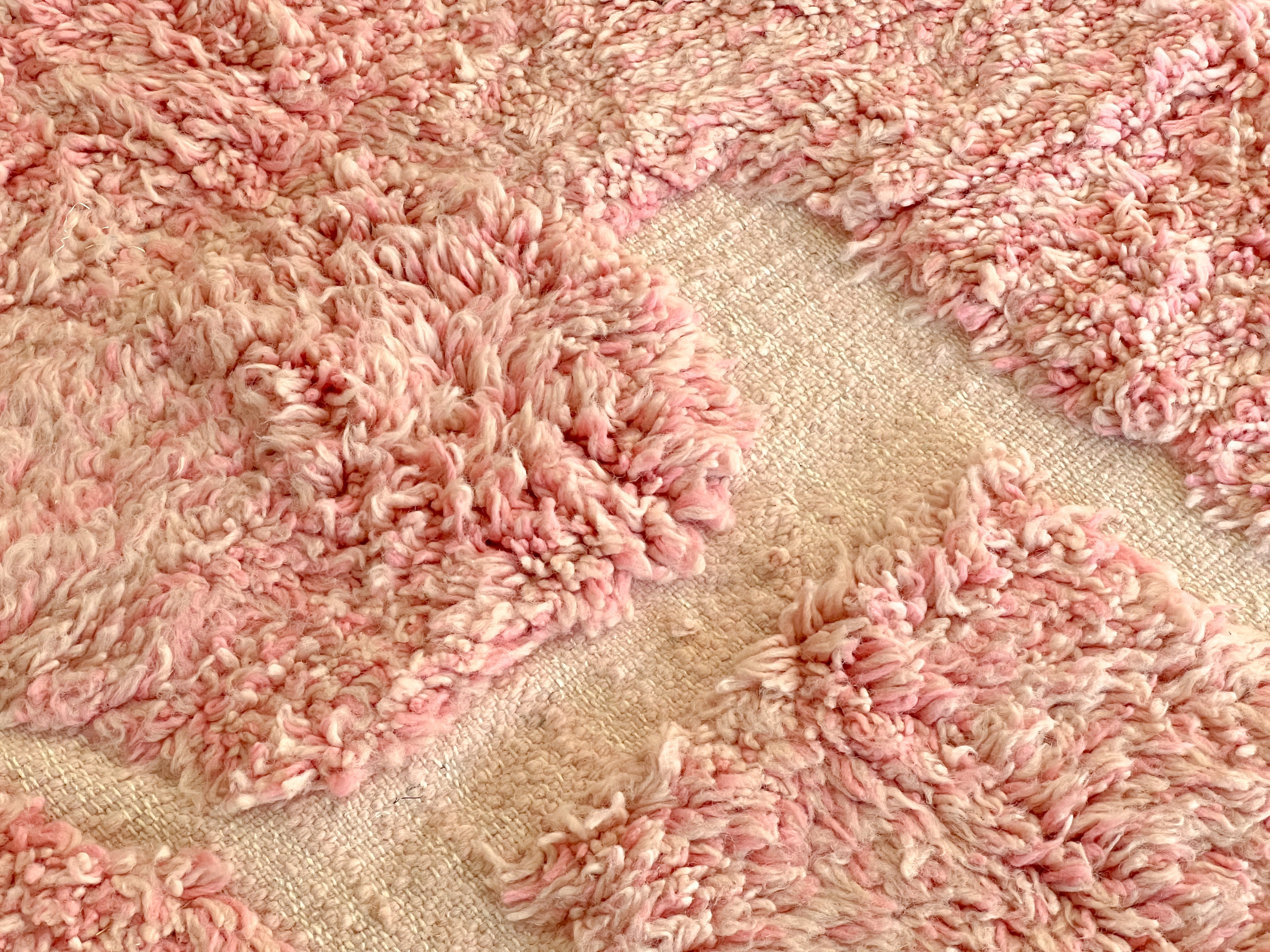 Original Moroccan Beni Ourain Wool Rug - Marrakech Rose 13 ( 300cm x 200cm )