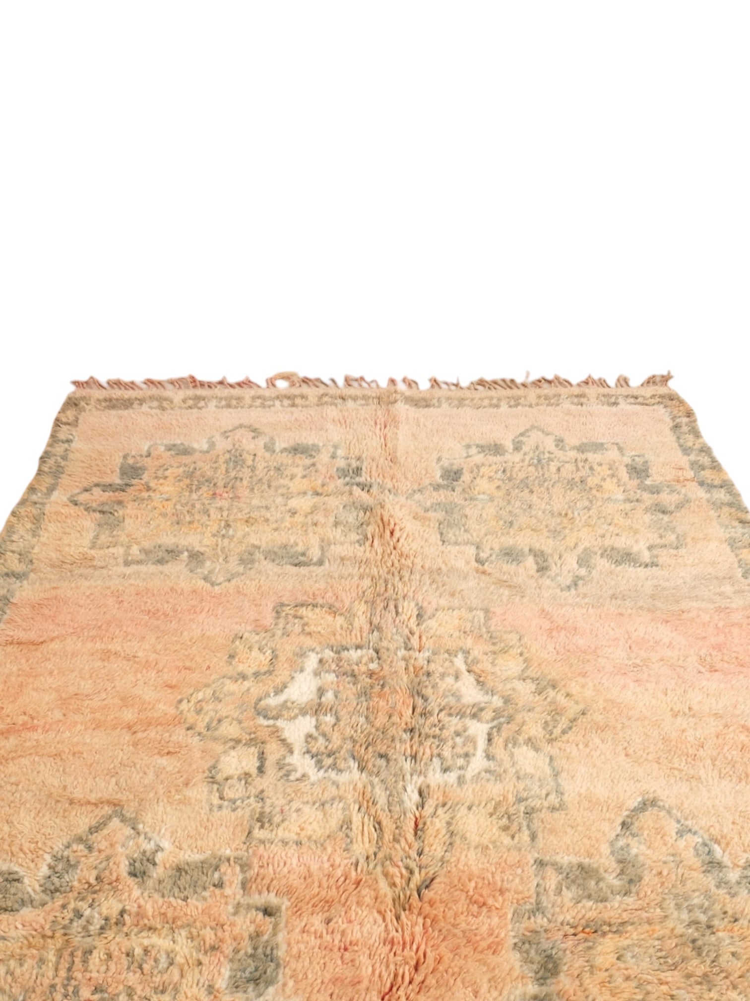 Vintage Moroccan Rug | 272cm x 172cm - Apricot Blush Boujaad