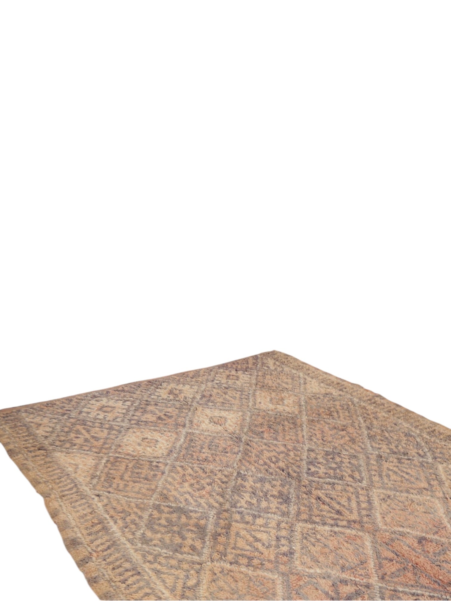 Vintage Moroccan Rug | 232cm x 196cm - Toasted Caramel Boujaad