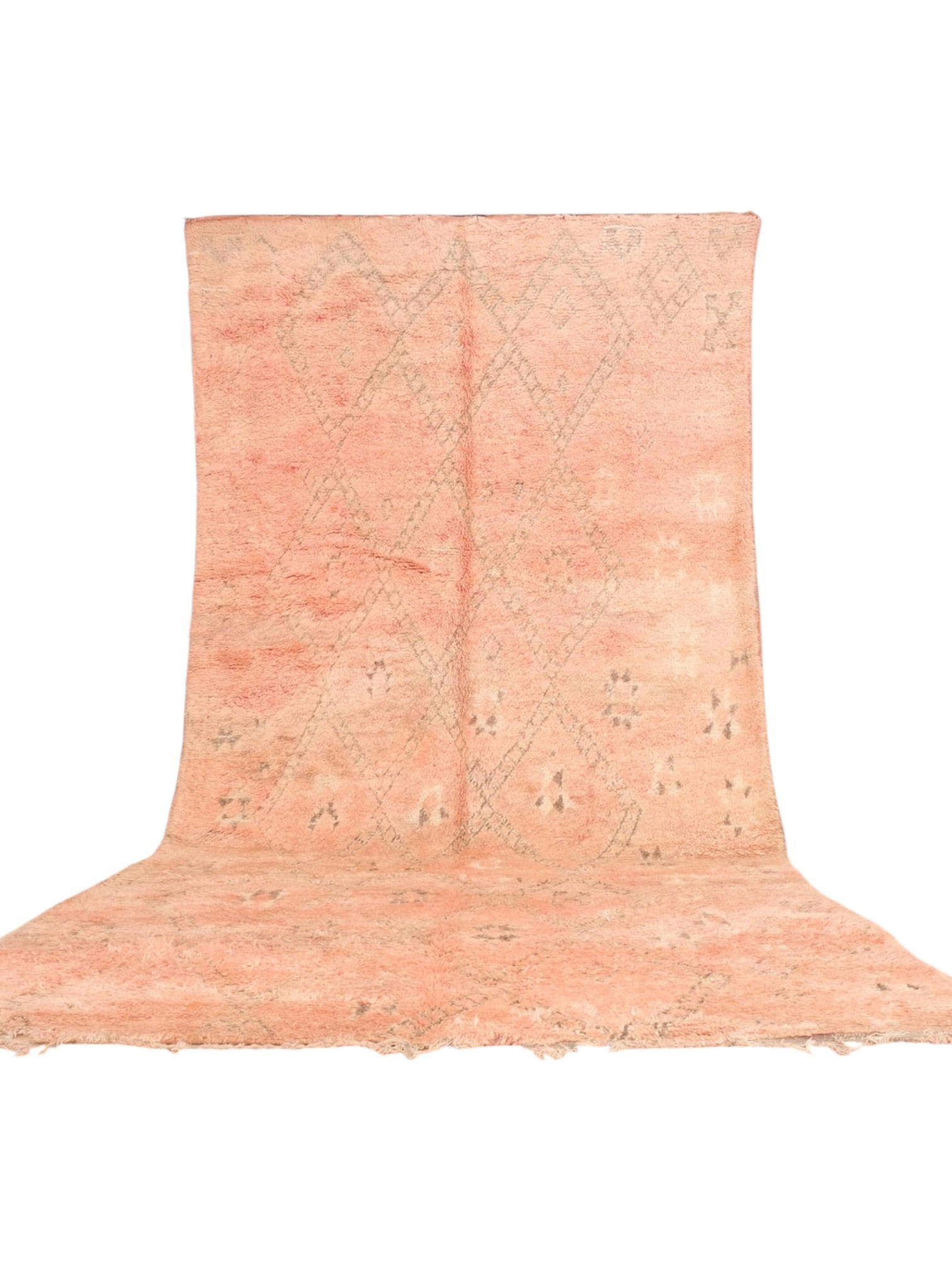 Vintage Moroccan Rug | 380cm x 194cm - Pinky Peach Boujaad