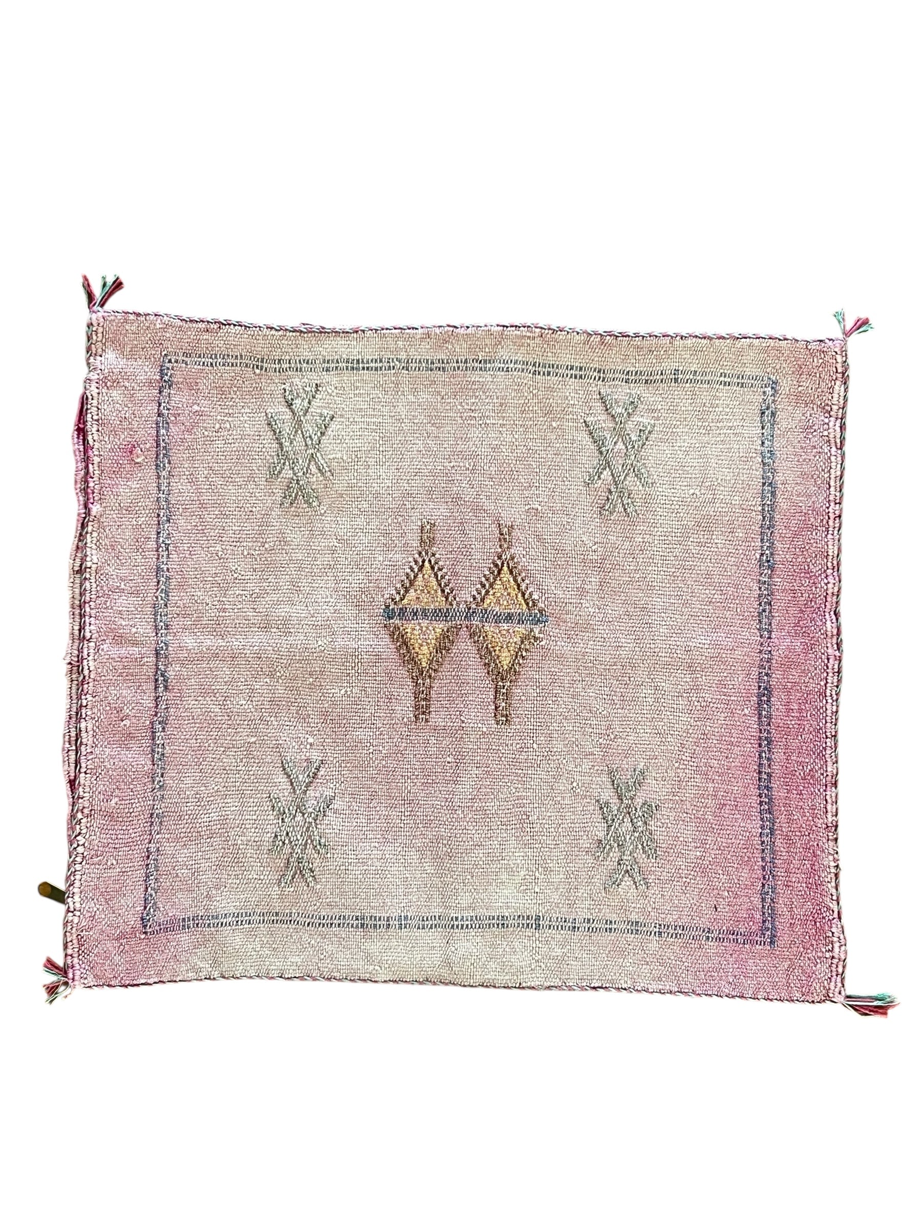 Moroccan Cactus Silk Cushion 50x50cm | Pink