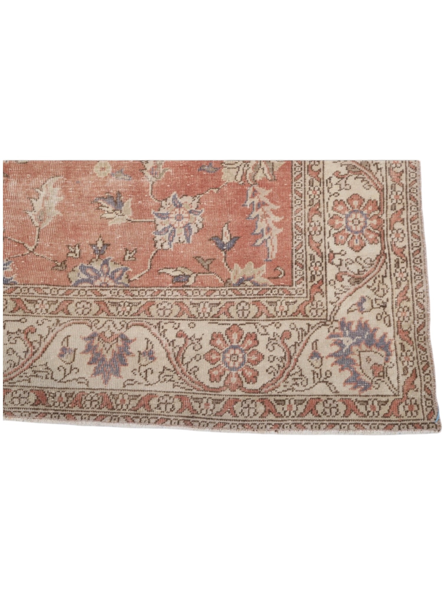 Rare Vintage Turkish Rug - Terracotta Garden Oushak (287cm x 202cm)