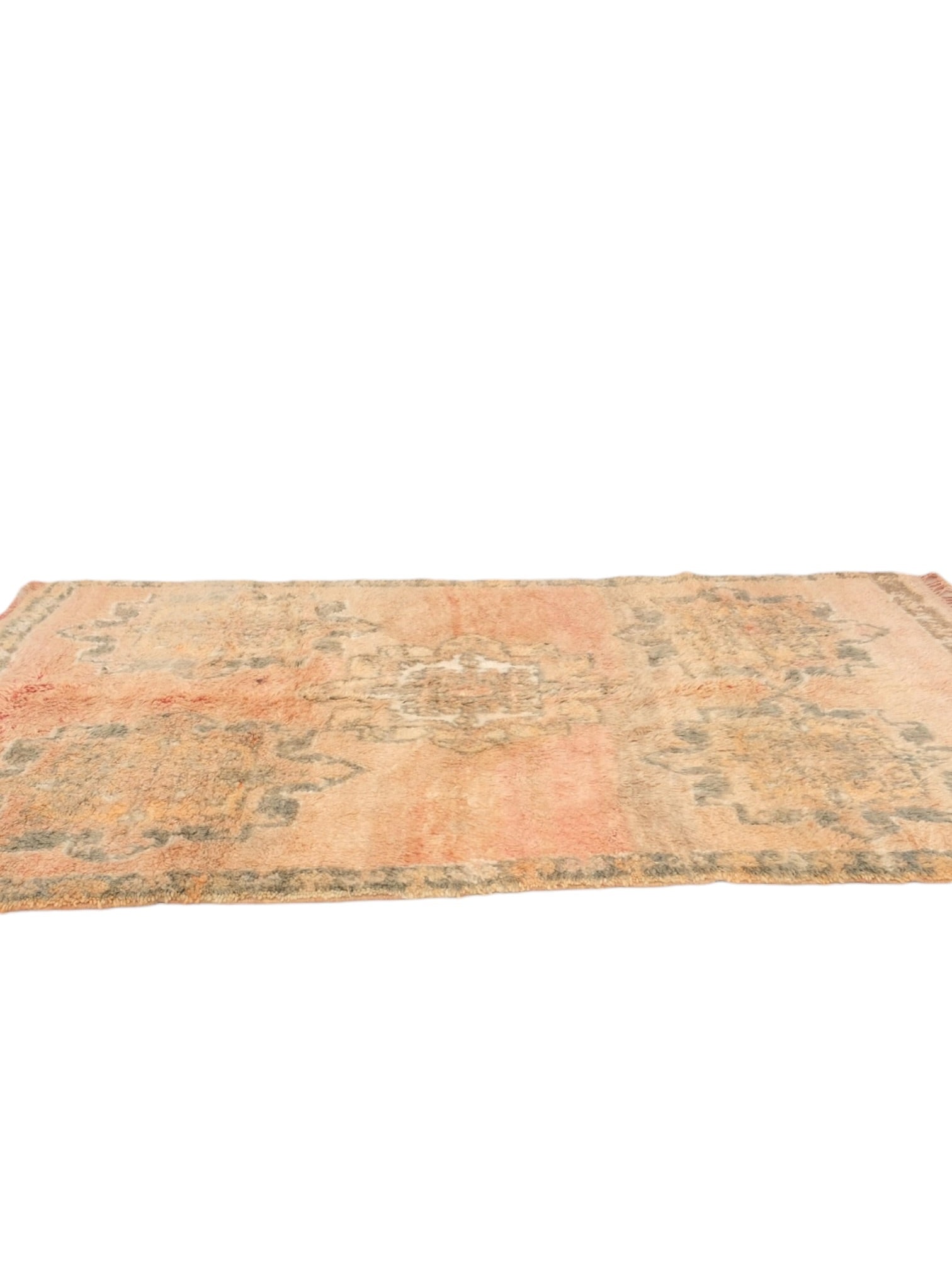 Vintage Moroccan Rug | 272cm x 172cm - Apricot Blush Boujaad