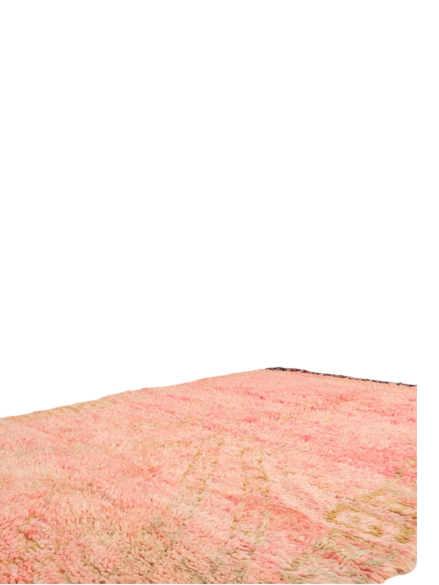 Vintage Moroccan Boujaad Rug | 251cm x 159cm - Blush Pink & Olive