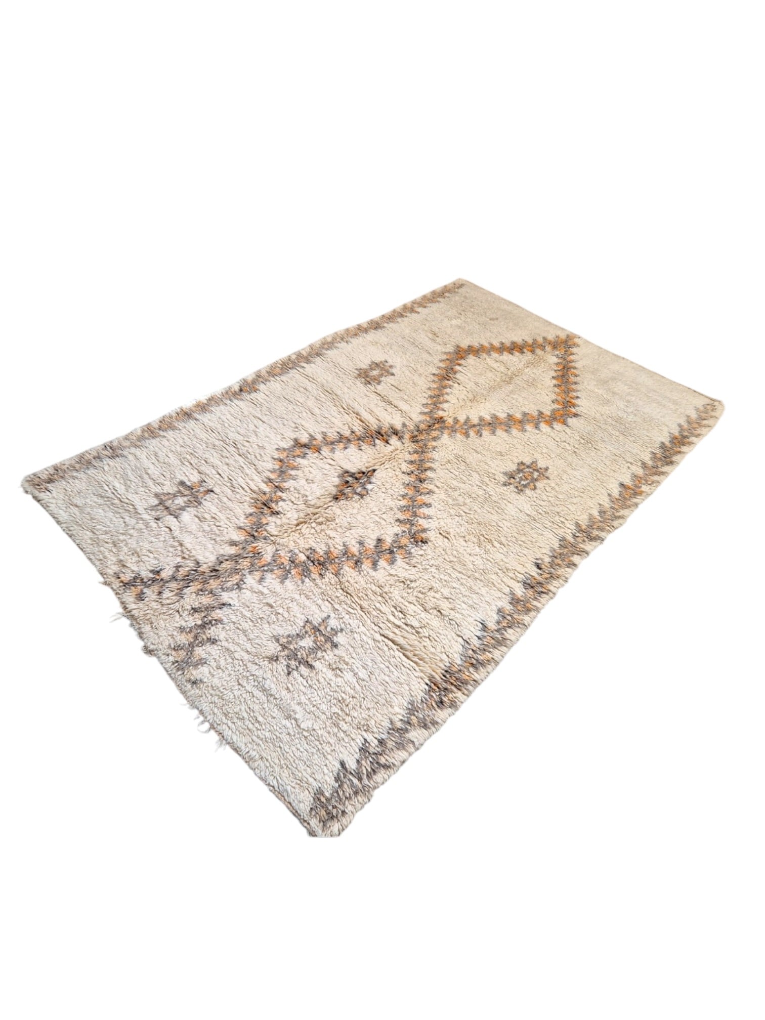 Vintage Moroccan Beni Ourain Rug | 267cm x 167cm - Beni Snow