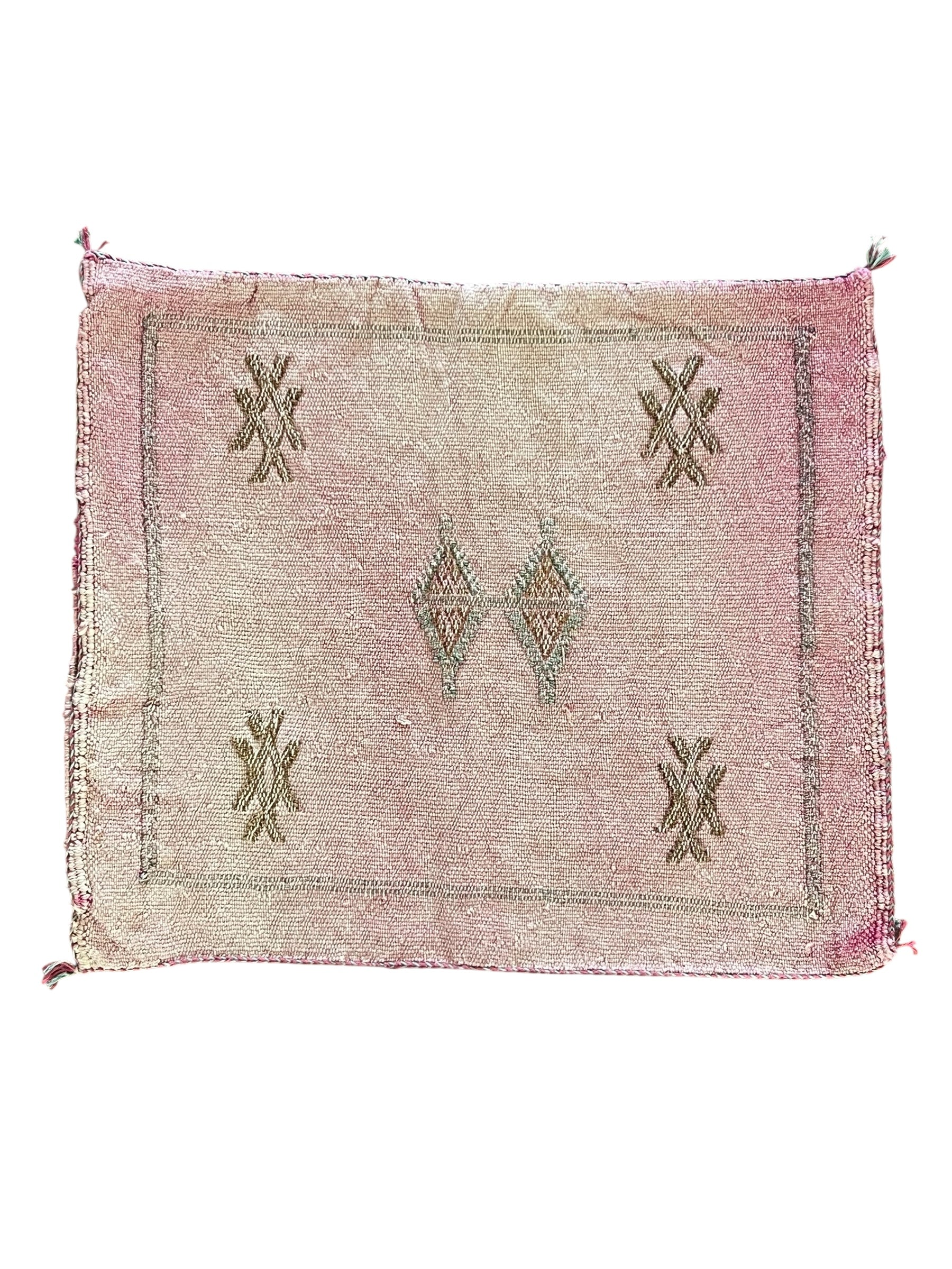 Moroccan Cactus Silk Cushion 50x50cm | Pink