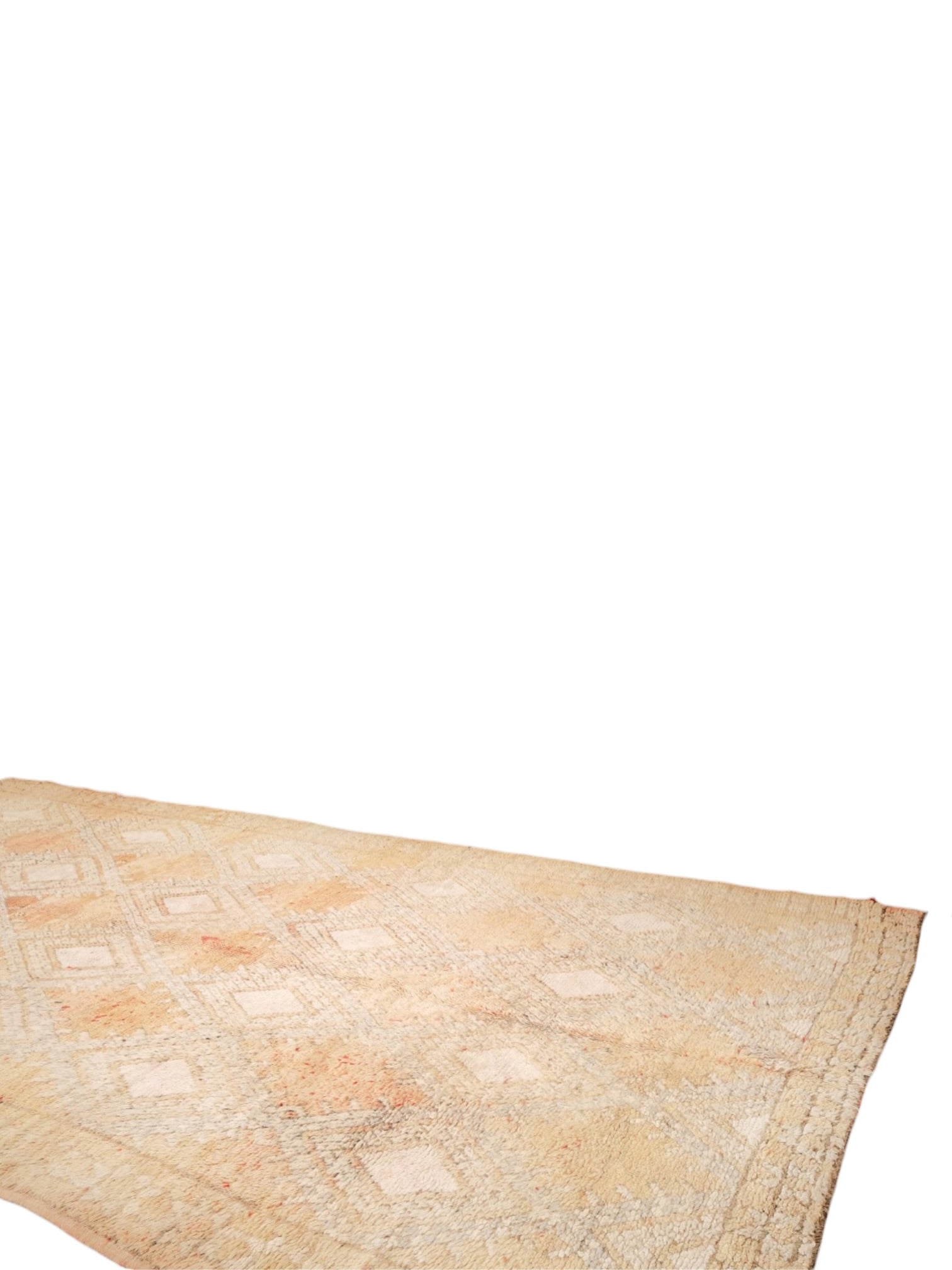 Vintage Moroccan Rug | 356cm x 176cm - Peach Diamond Boujaad
