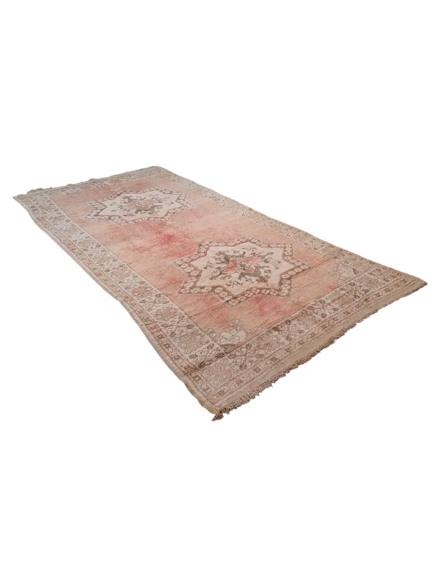 Vintage Moroccan Rug | 370cm x 168cm - Vintage Pink Boujaad