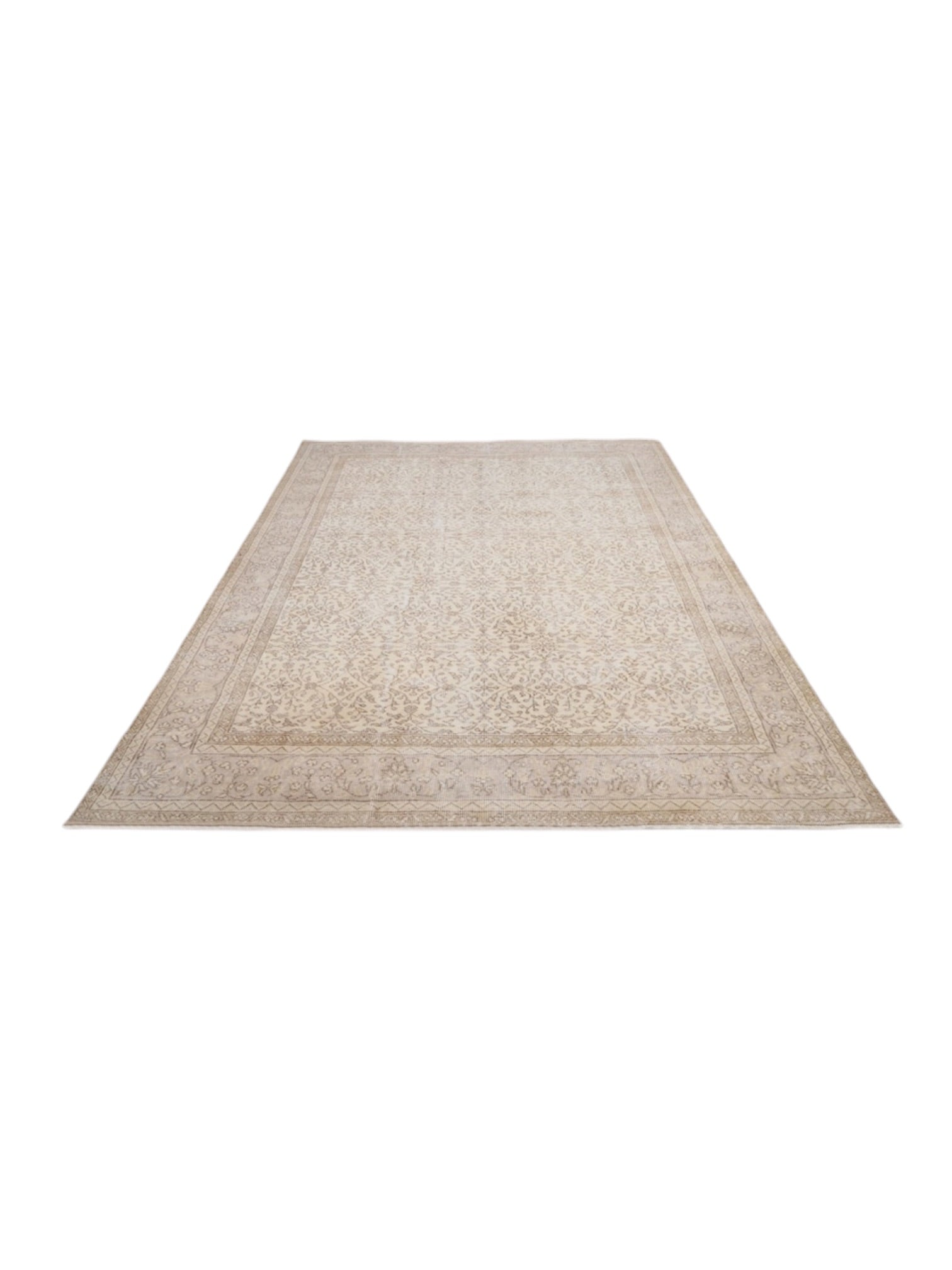 Vintage Turkish Rug - Ivory Garden Oushak (304cm x 210 cm)
