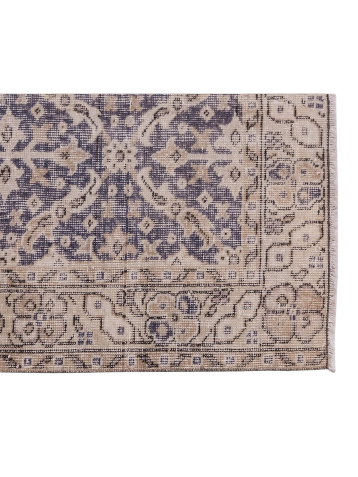 Vintage Turkish Rug | Blue Reverie Oushak - (192cm x 116cm)
