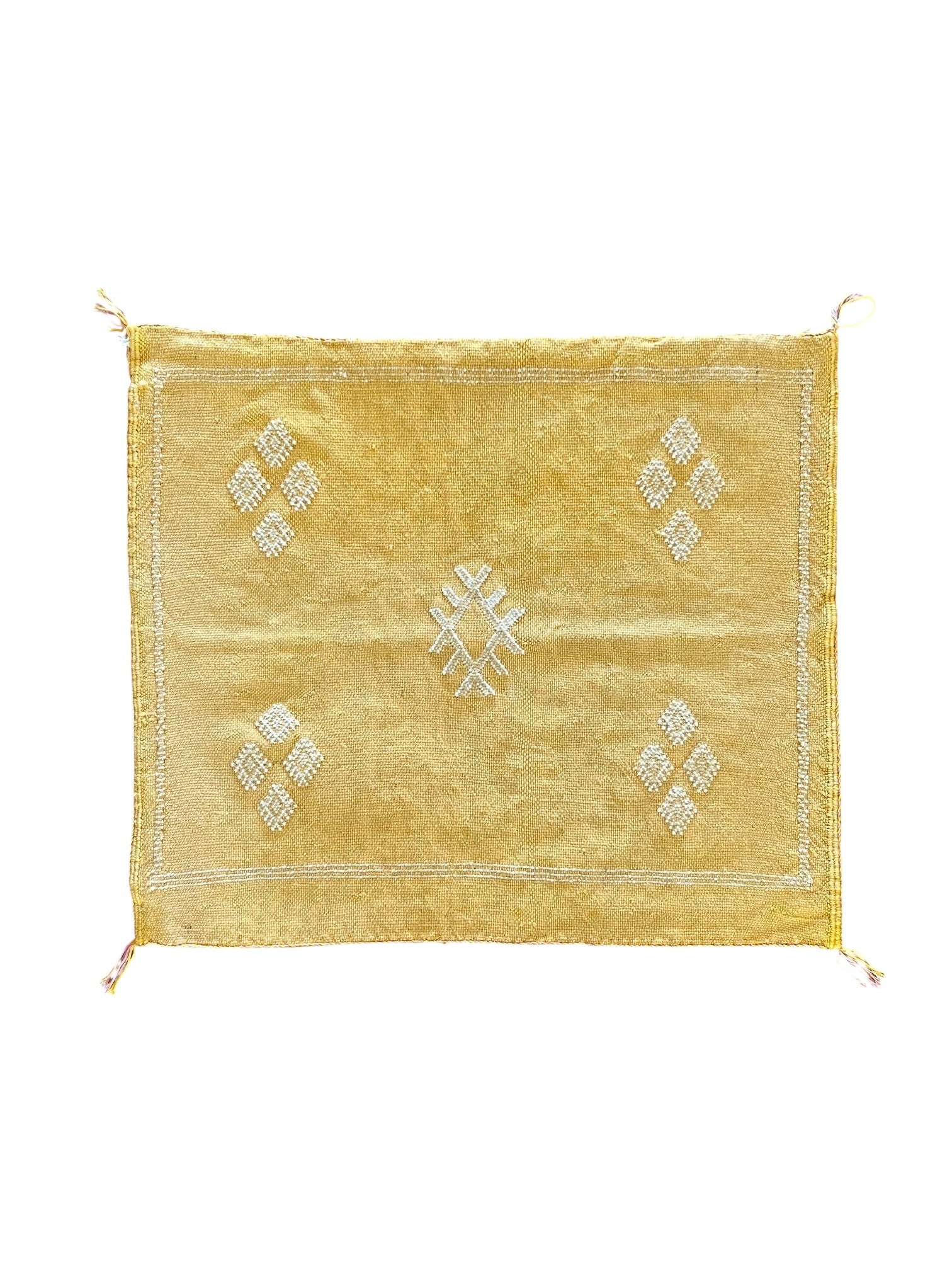 Moroccan Cactus Silk Cushion 50x50cm | Golden Saffron