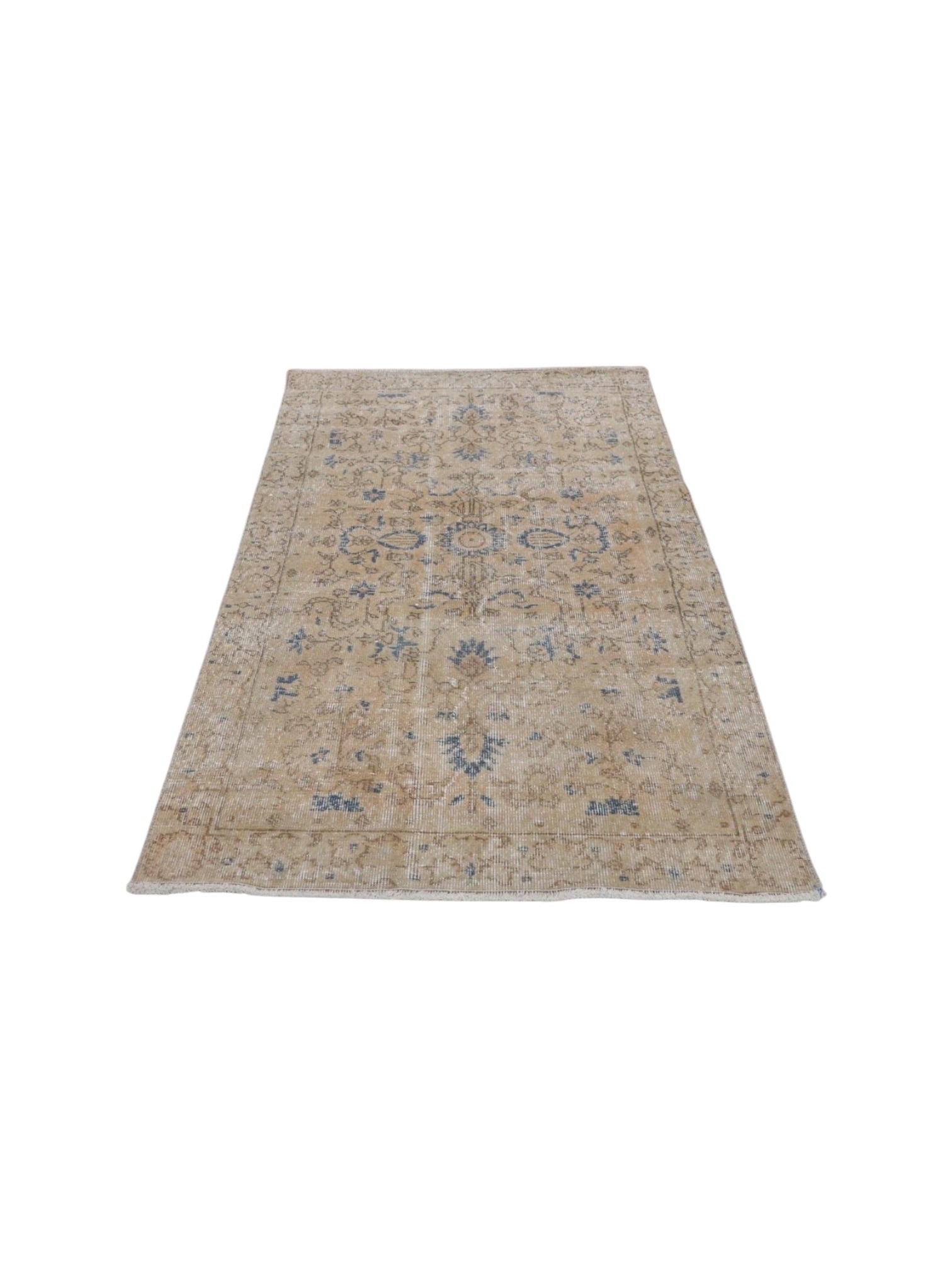 Vintage Turkish Rug - Azure Oushak (190cm x 104cm)