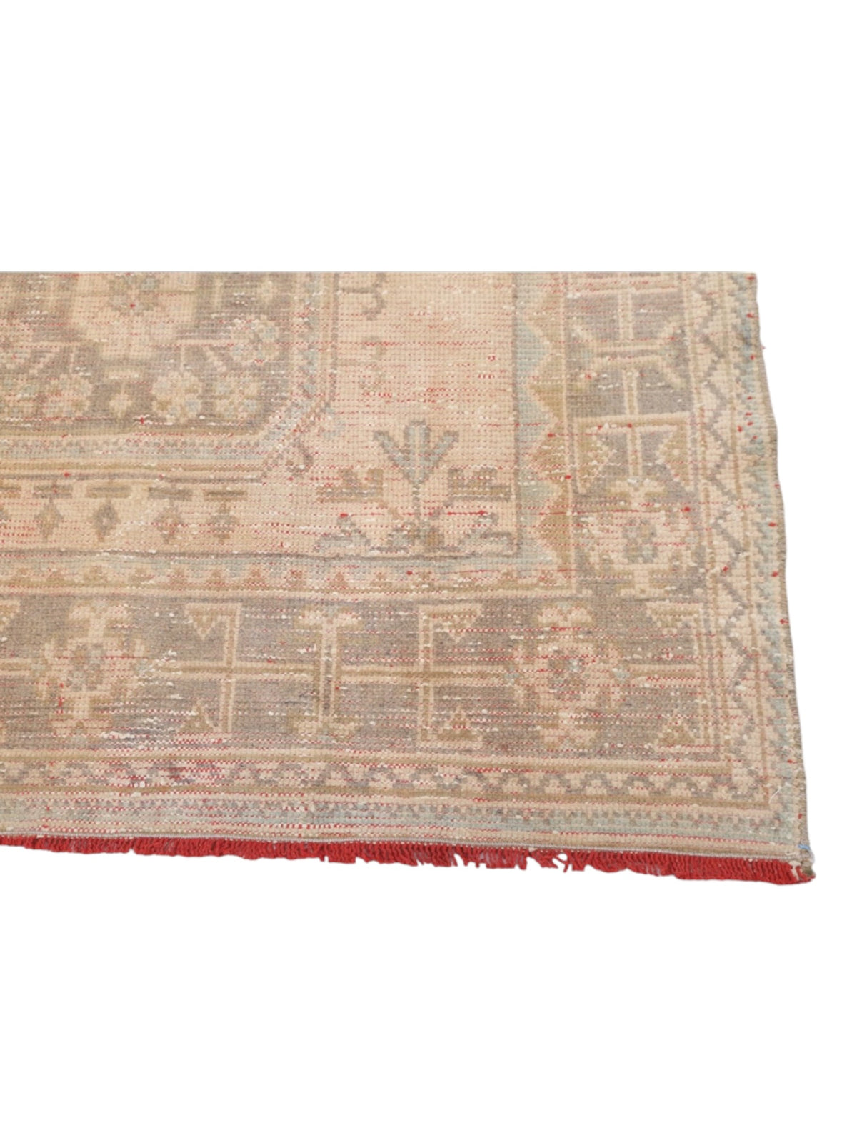 Handwoven Wool Anatolian Runner Rug | Vintage Turkish Oushak (340cm x 137cm)