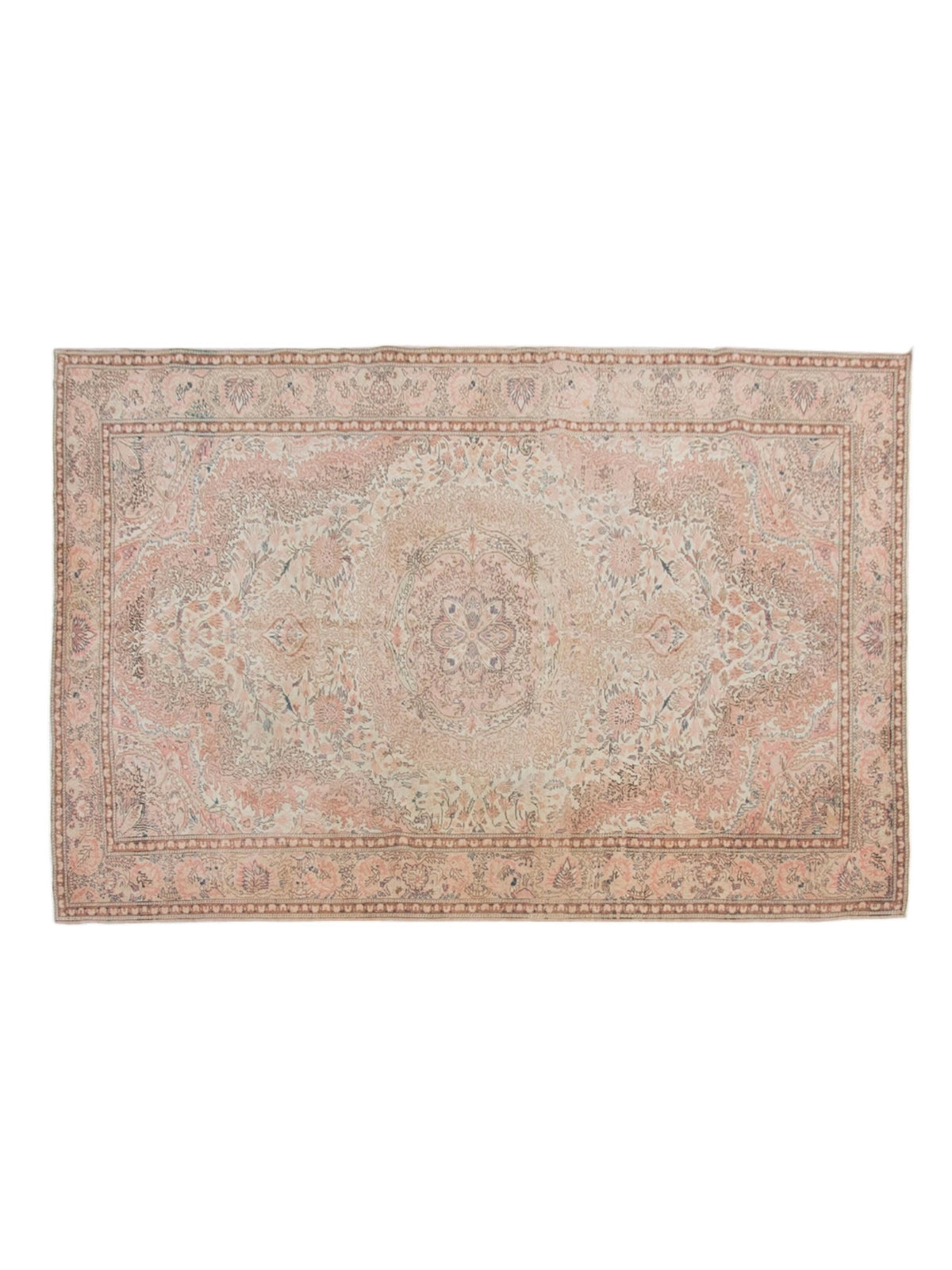 Rare 1960s Vintage Turkish Rug - Rose Garden Oushak (305cm x 200cm)