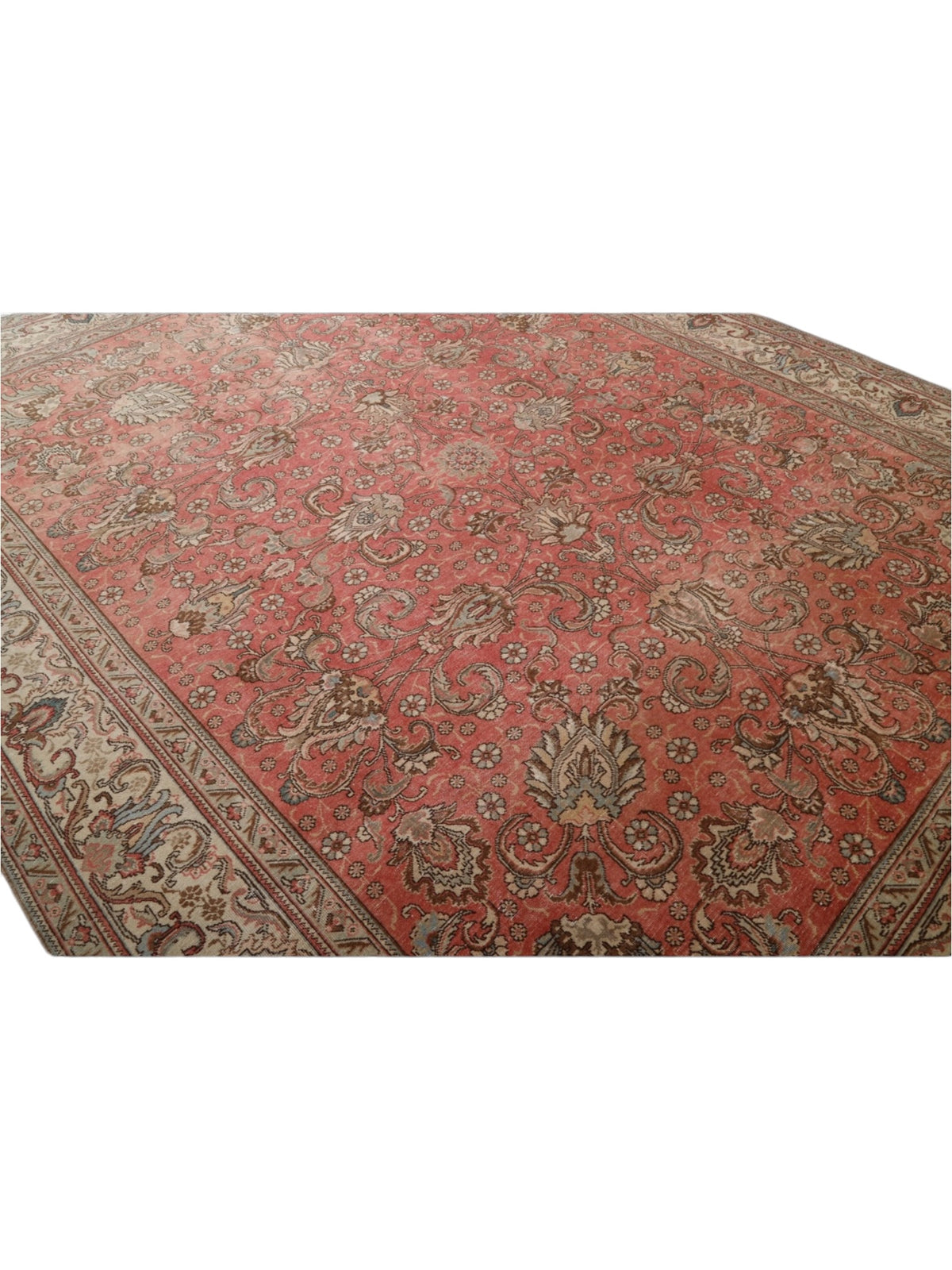 Rare 1960s Vintage Turkish Rug - Rose Garden Oushak (382cm x 295cm)