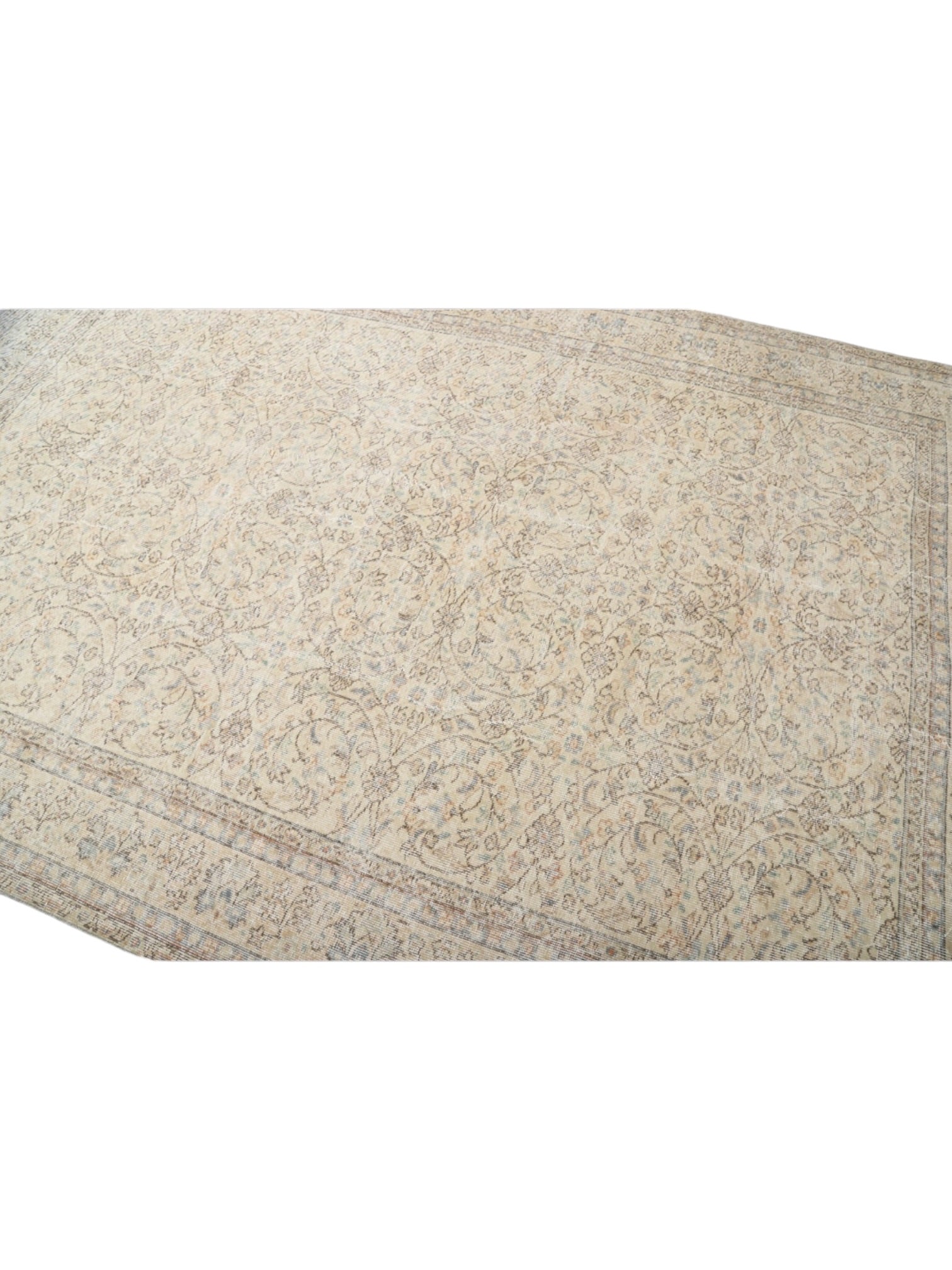 Vintage Turkish Rug - Faded Meadow Oushak (313cm x 207cm)