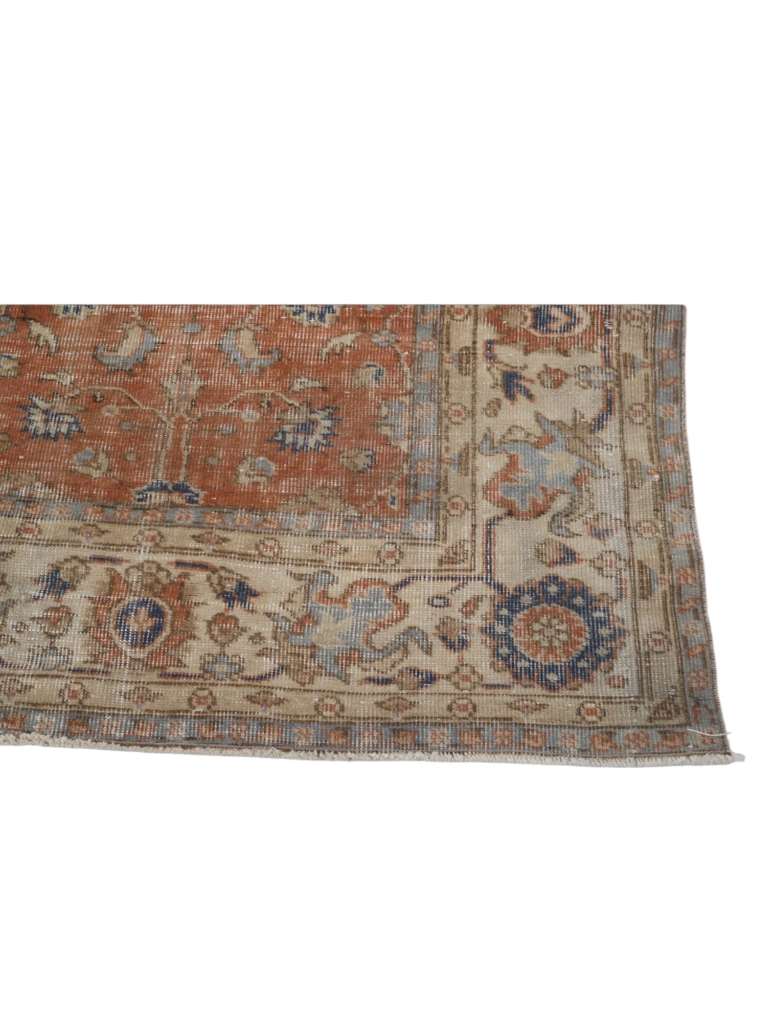 Rare Vintage Turkish Rug - Terracotta Bloom Oushak (310 cm x 223 cm)