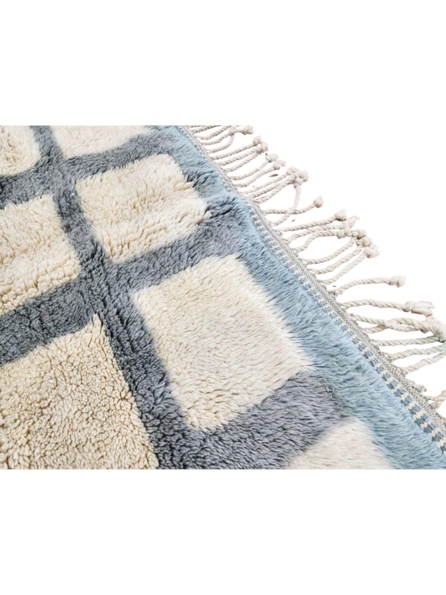 Contemporary Moroccan Beni Mrirt Rug | Château Bleu - Powder Blue