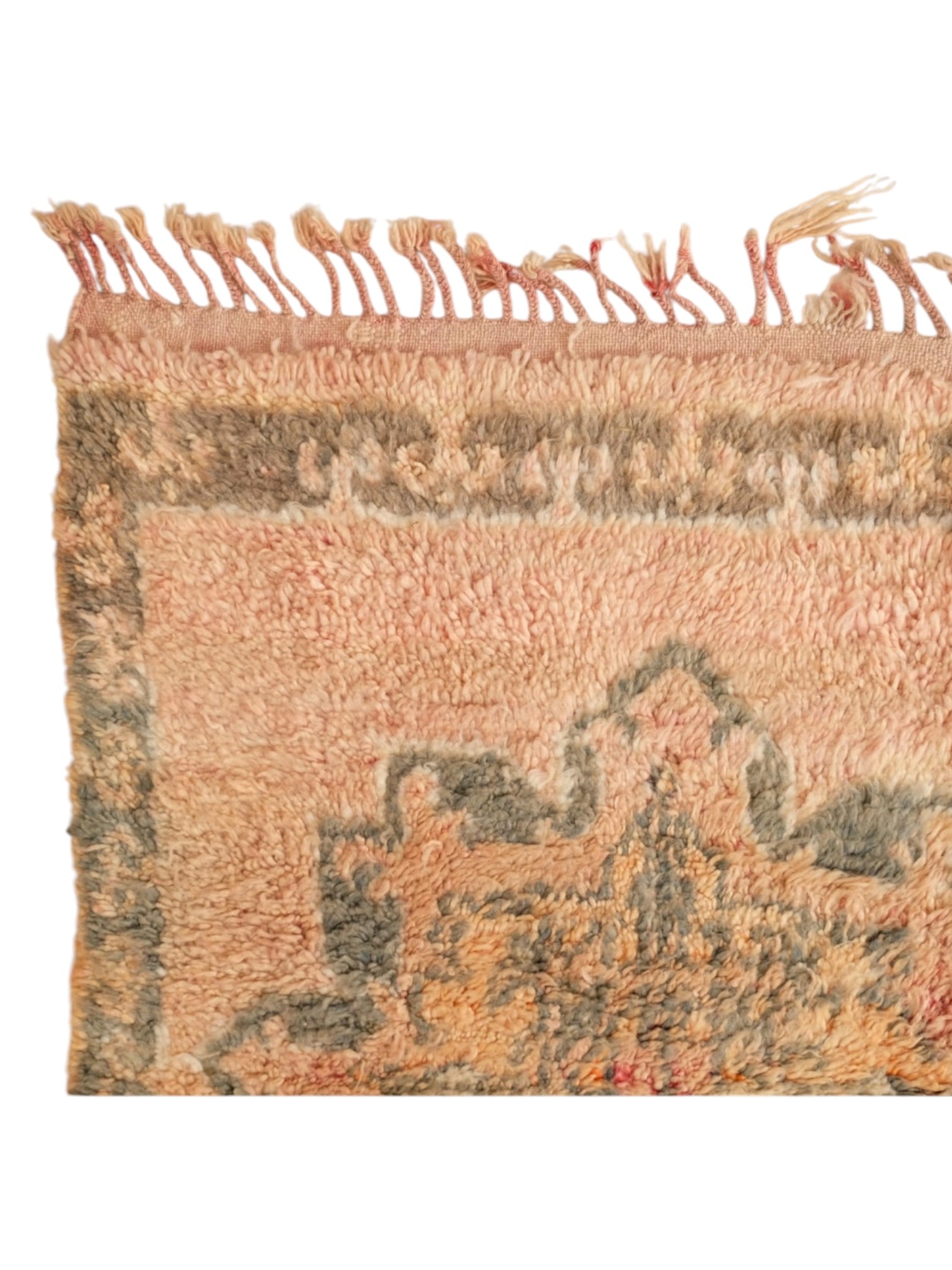 Vintage Moroccan Rug | 272cm x 172cm - Apricot Blush Boujaad