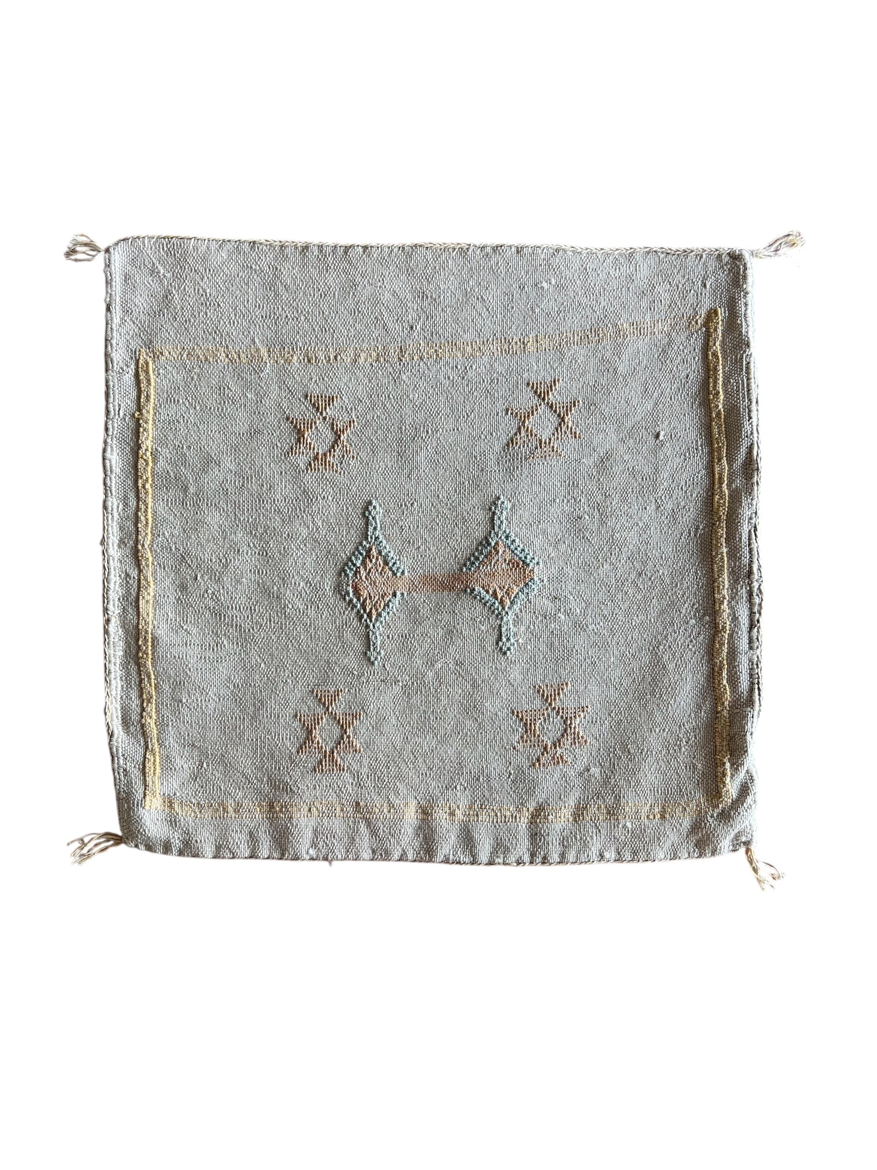 Moroccan Cactus Silk Cushion 50x50cm | Stone Linen