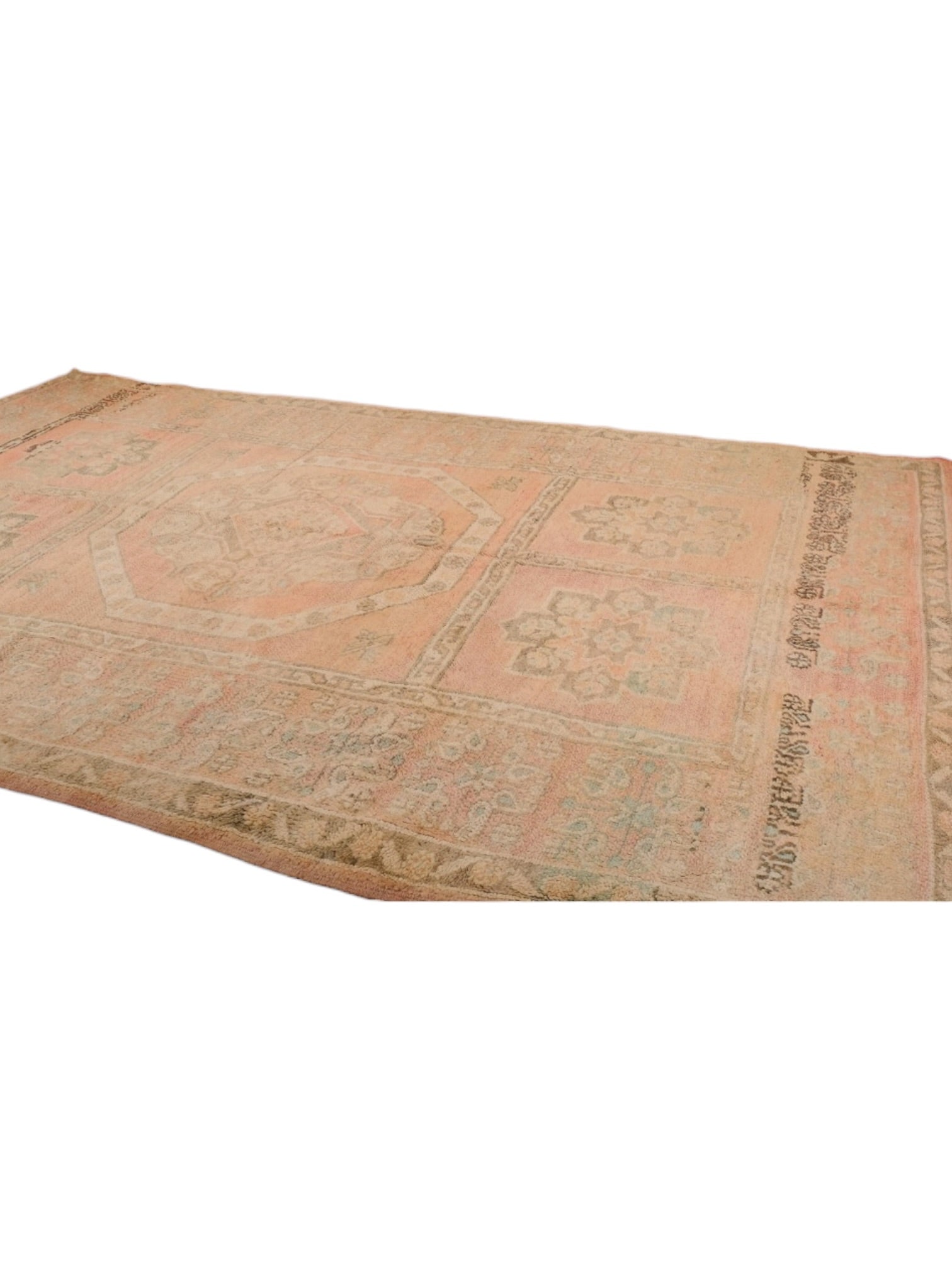 Vintage Moroccan Rug | 325cm x 188cm - Faded Pink Boujaad