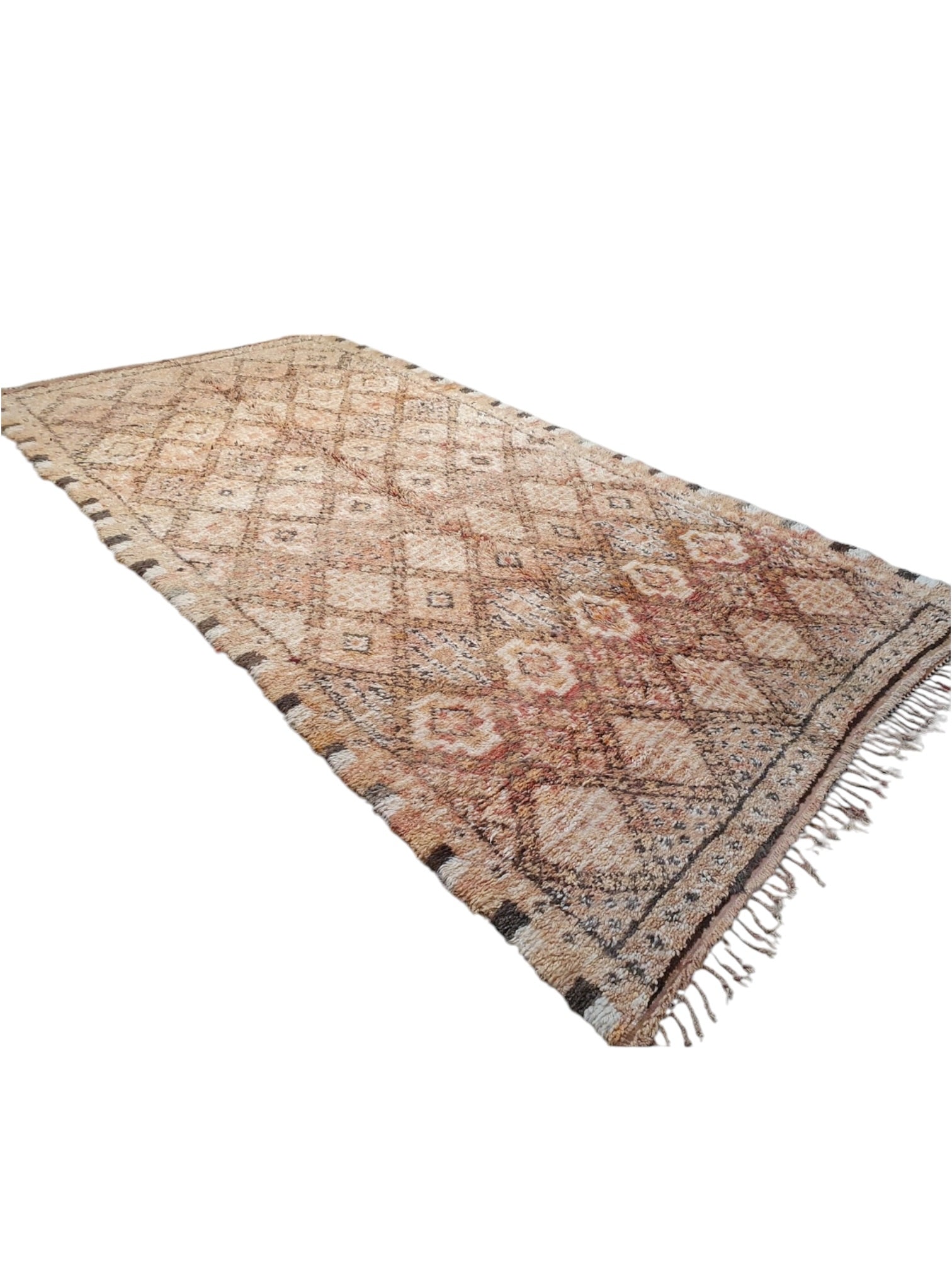 Vintage Moroccan Beni Ourain Rug | 387cm x 193cm - Beni Rose