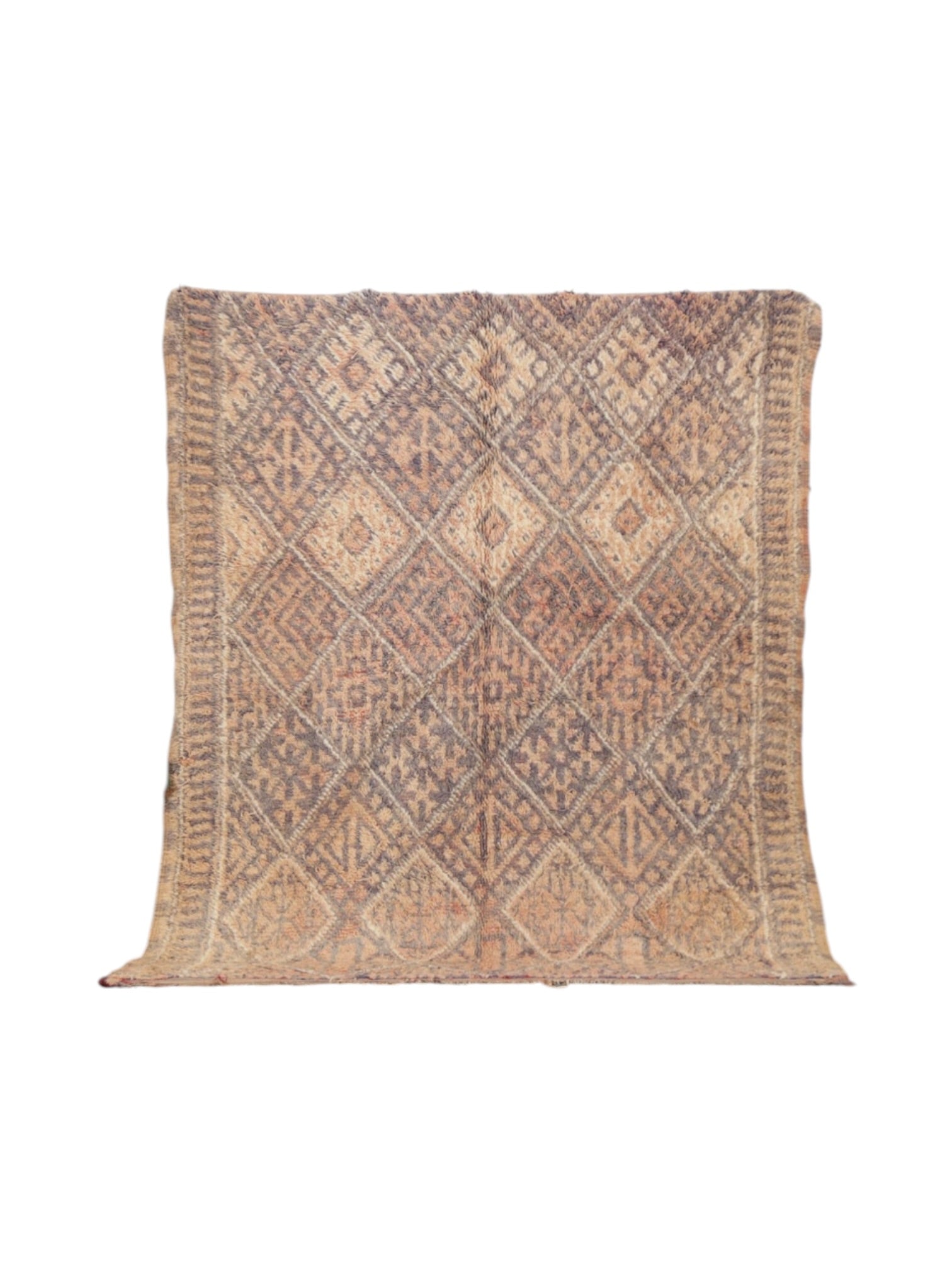 Vintage Moroccan Rug | 232cm x 196cm - Toasted Caramel Boujaad