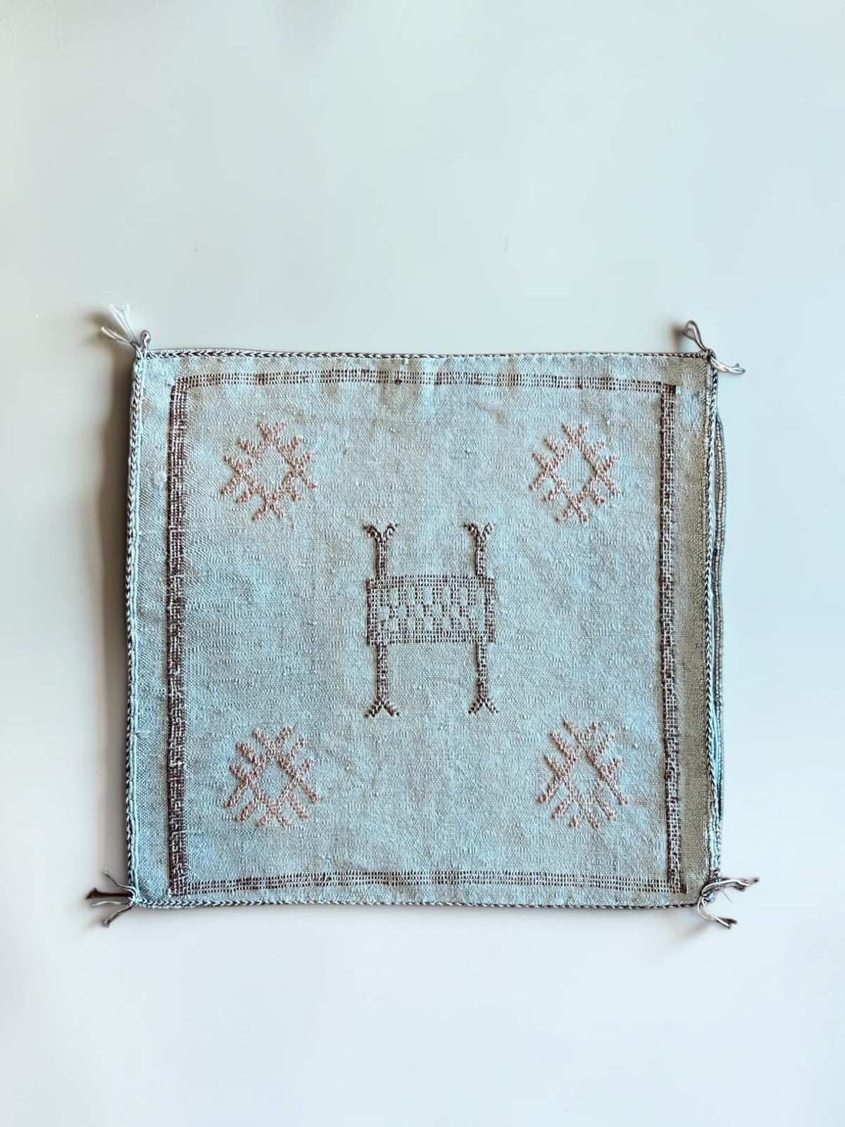 Moroccan Cactus Silk Cushion 50x50cm | Stone Linen
