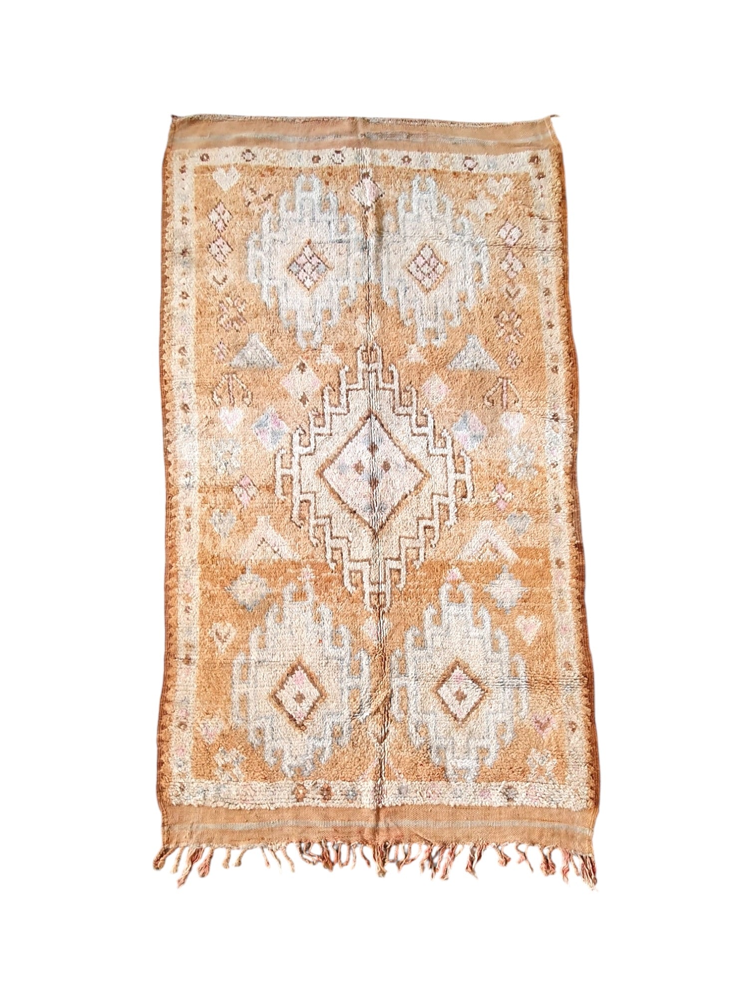 Vintage Moroccan Rug | 288cm x 157cm - honeyed camel Boujaad