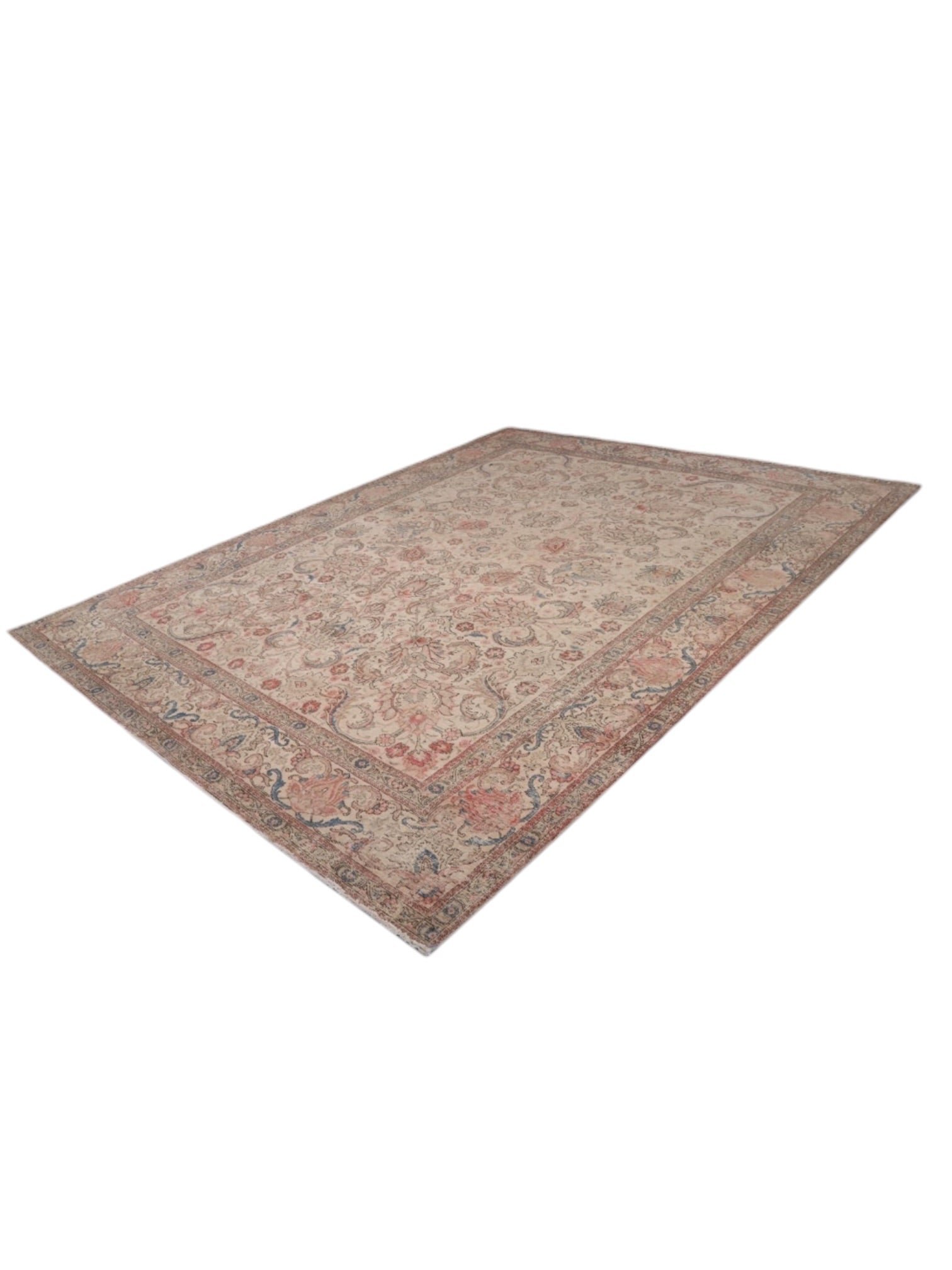 Rare 1950s Vintage Turkish Rug - Rosewater Gaden Oushak (378cm x 285cm)