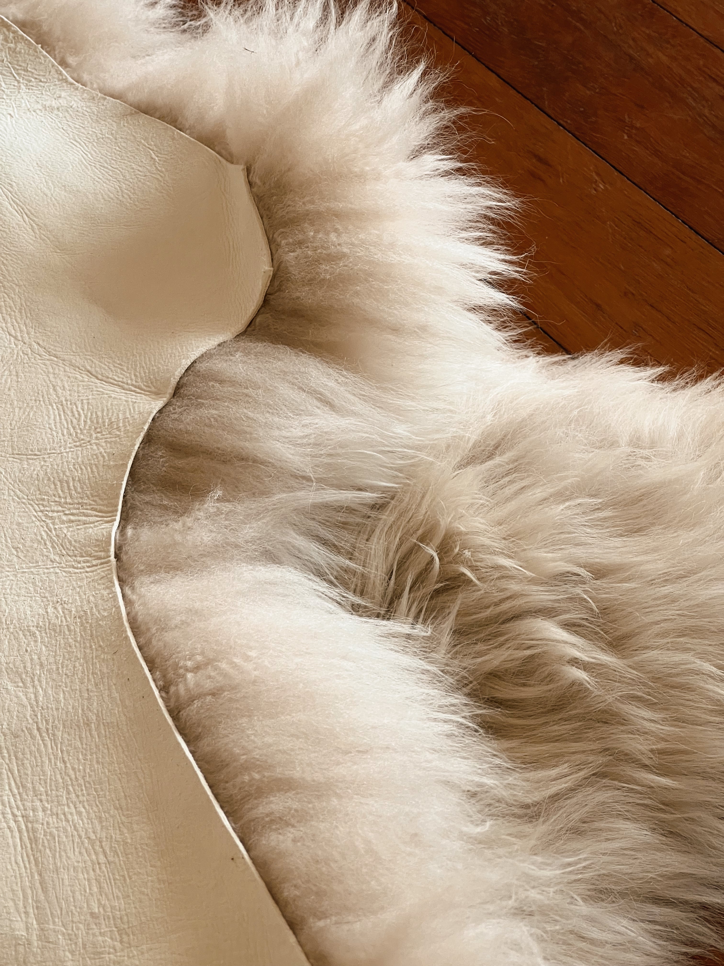 Long Wool Australian Merino Sheepskin | Large - Linen
