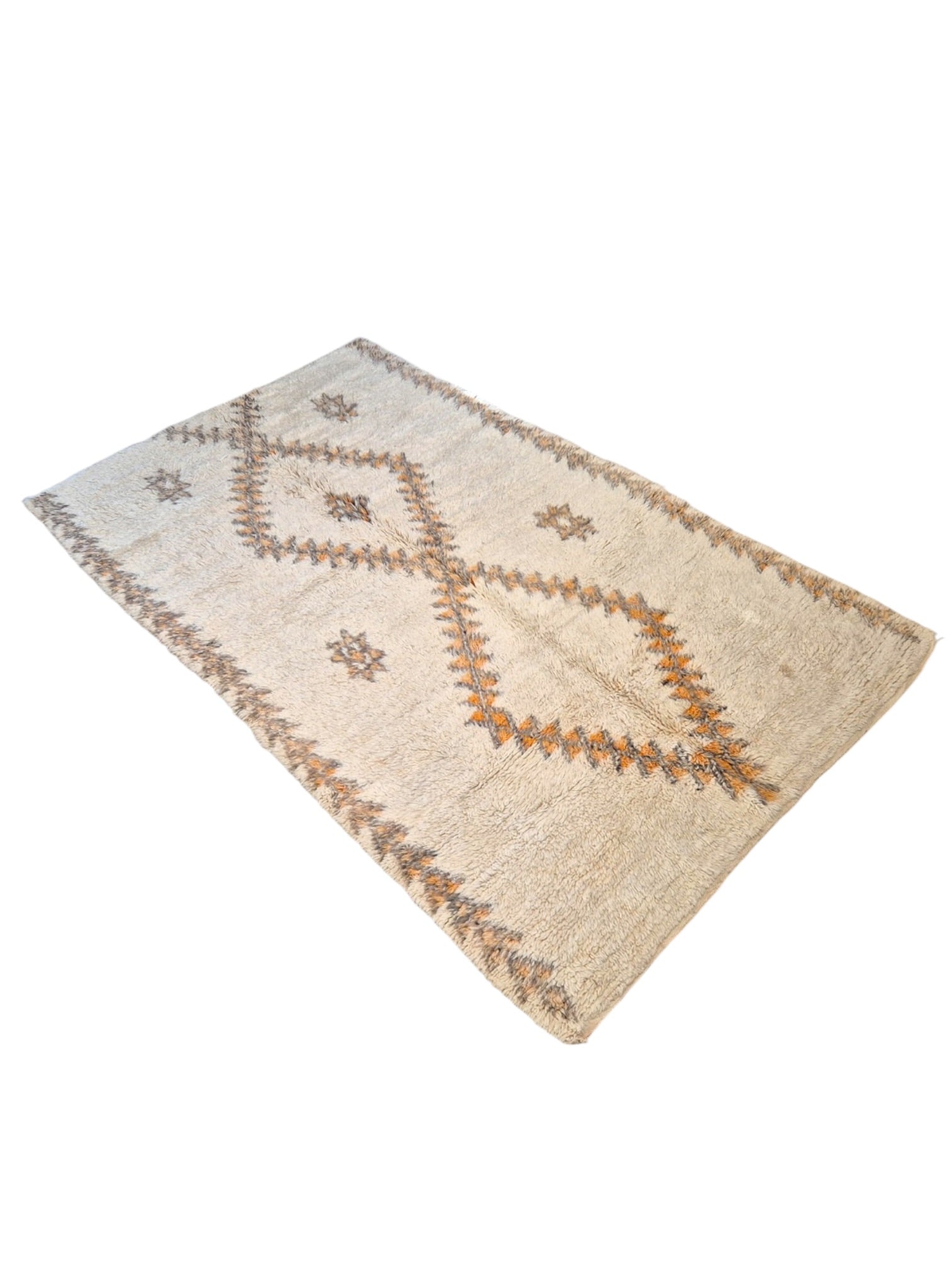 Vintage Moroccan Beni Ourain Rug | 267cm x 167cm - Beni Snow
