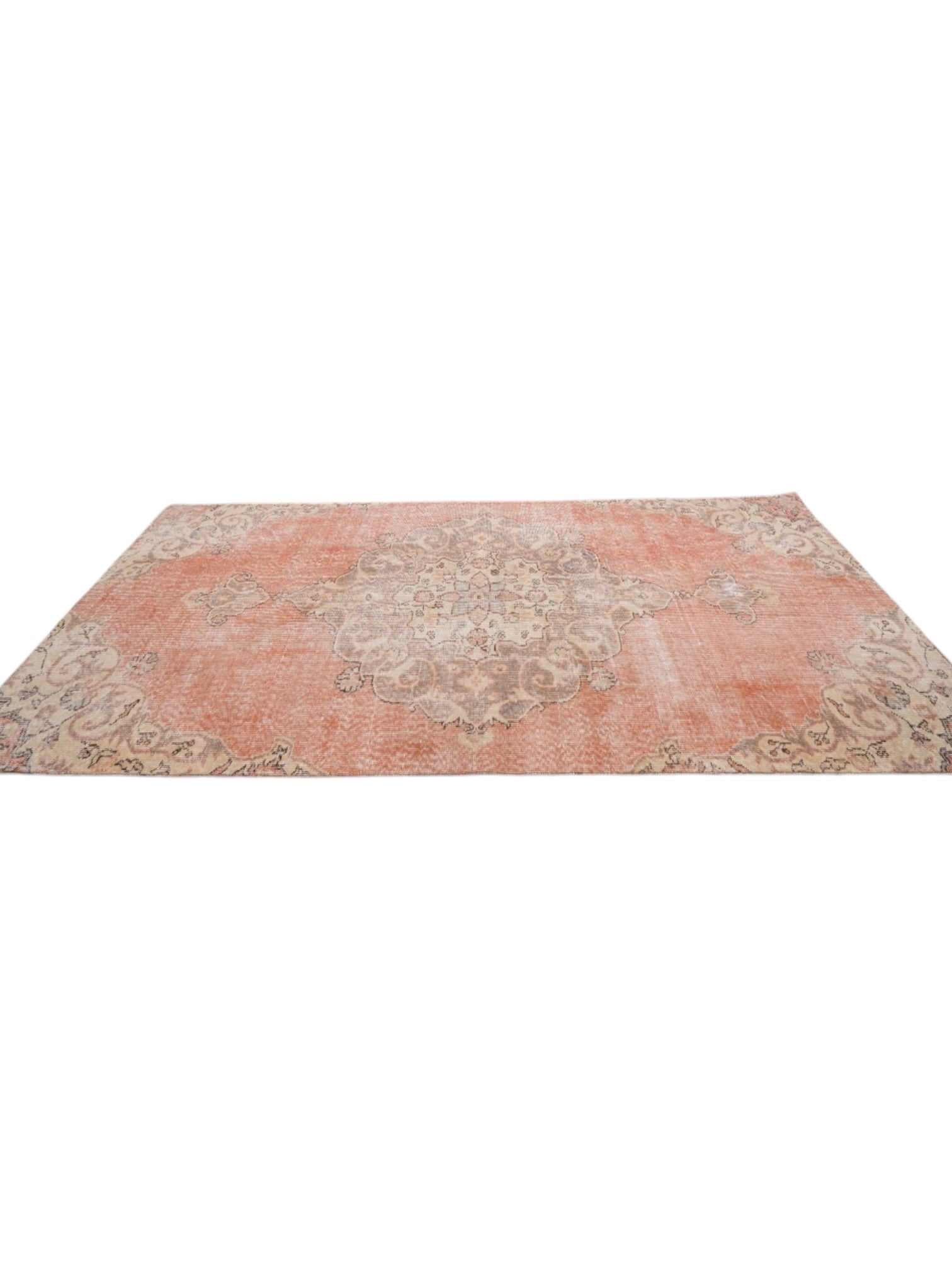 Vintage Turkish Rug - Terracotta Bloom Oushak (245cm x 125cm)