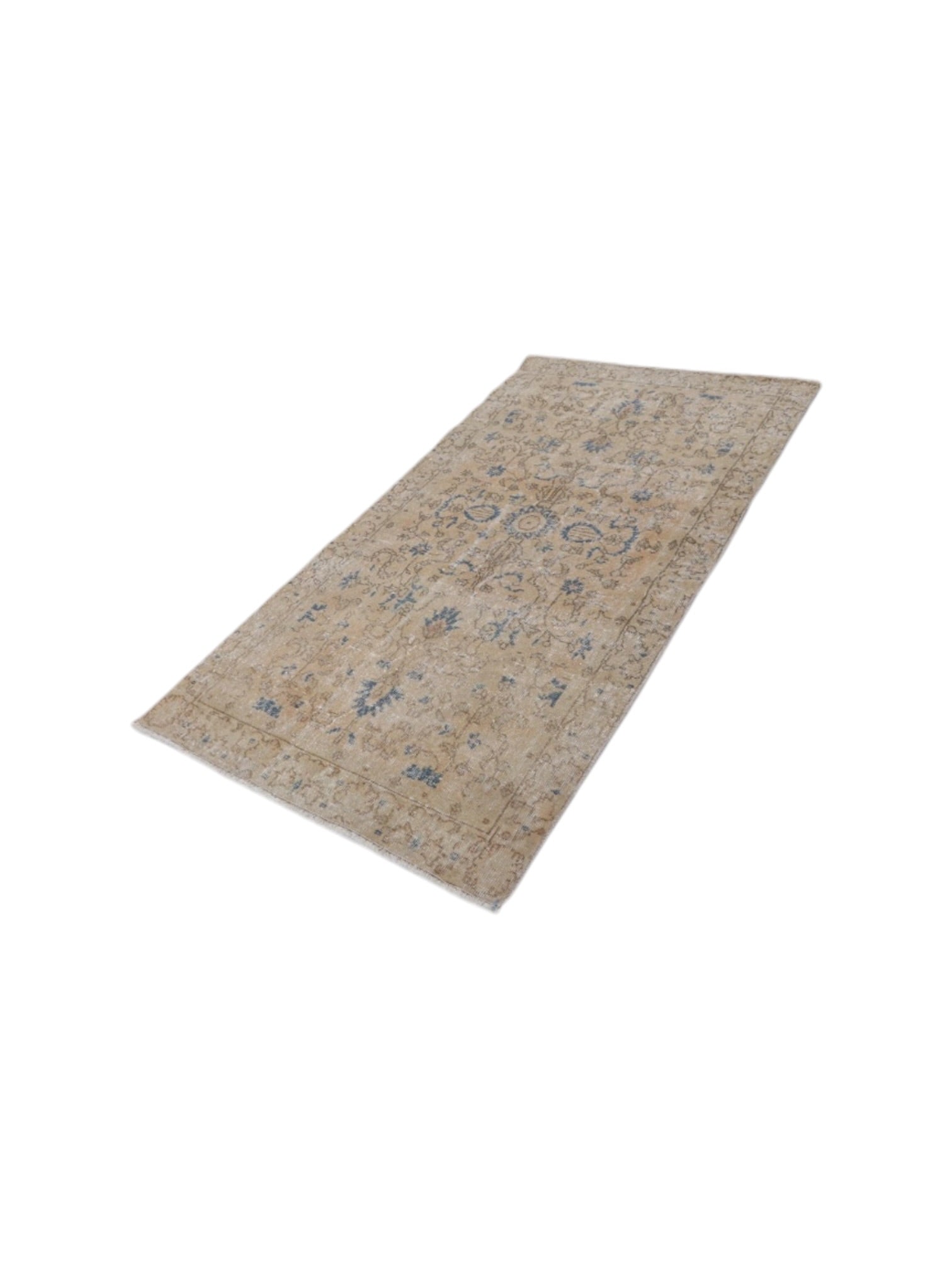 Vintage Turkish Rug - Azure Oushak (190cm x 104cm)