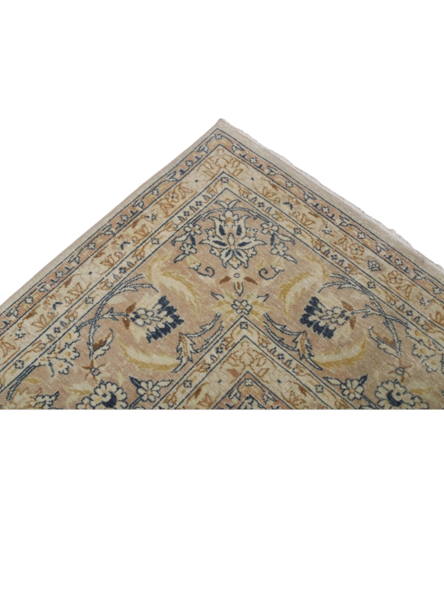 Rare 1950s Vintage Turkish Rug - Château Bleu Oushak (352cm x 250cm)