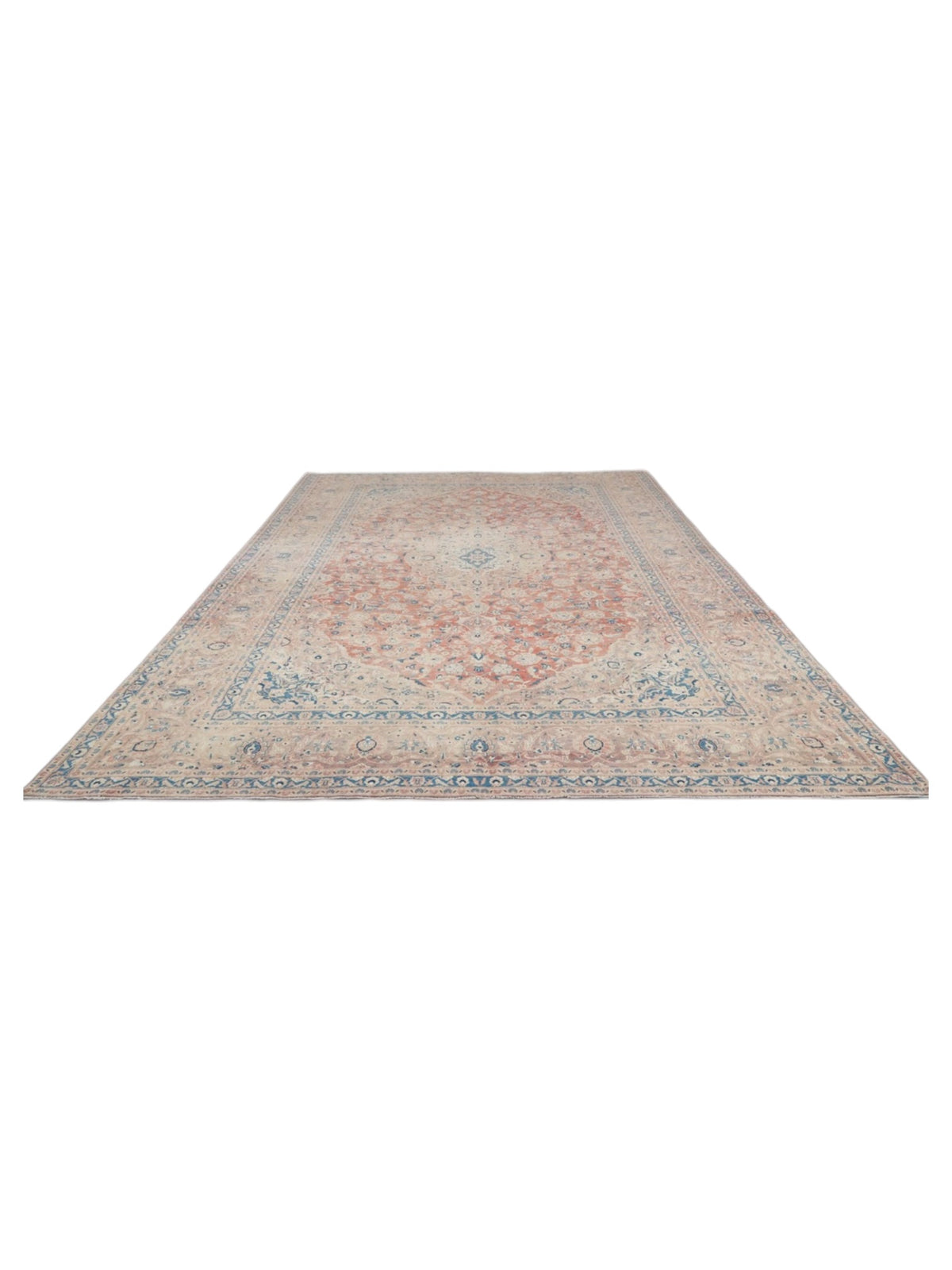 Rare 1950s Vintage Turkish Rug - Palazzo di Rosa Oushak (403cm x 288cm)