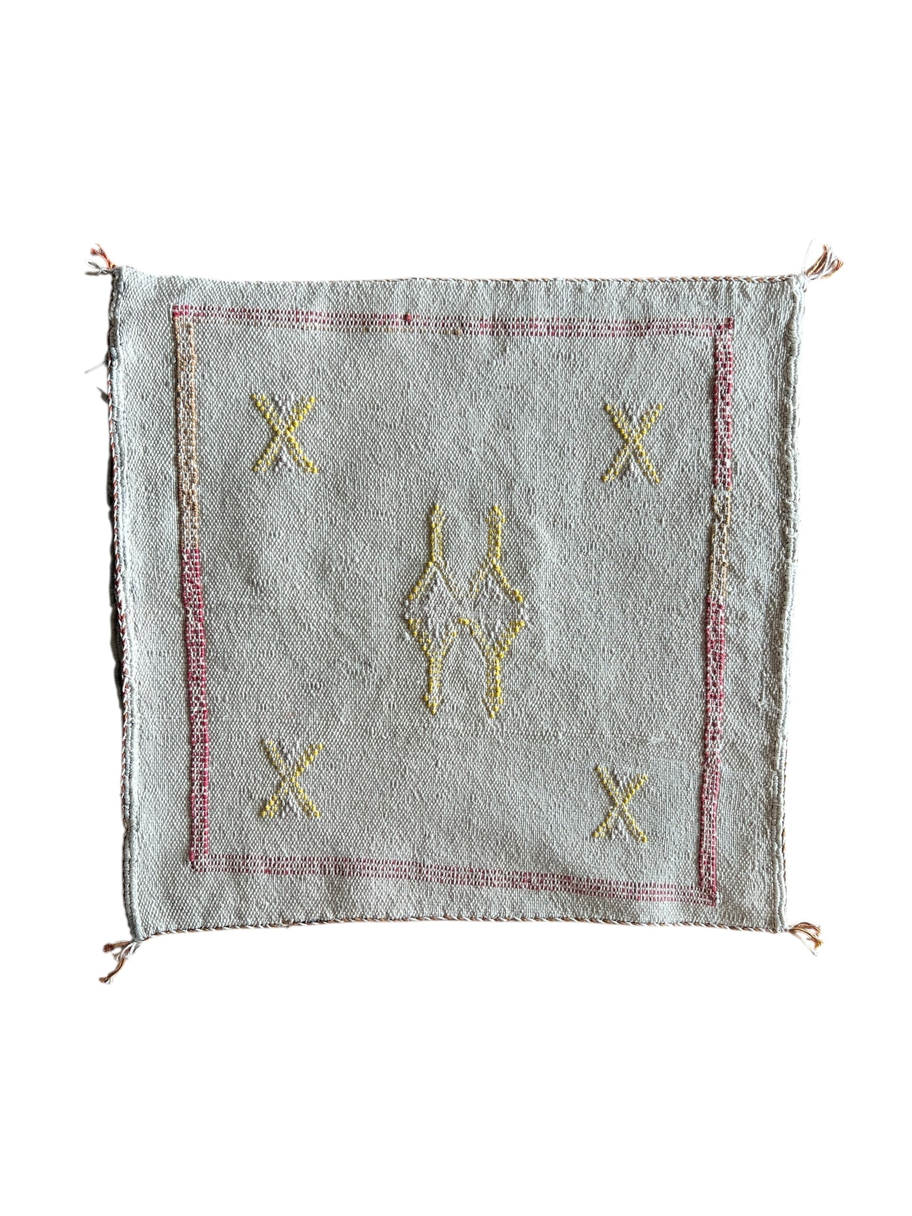 Moroccan Cactus Silk Cushion 50x50cm | Stone Linen