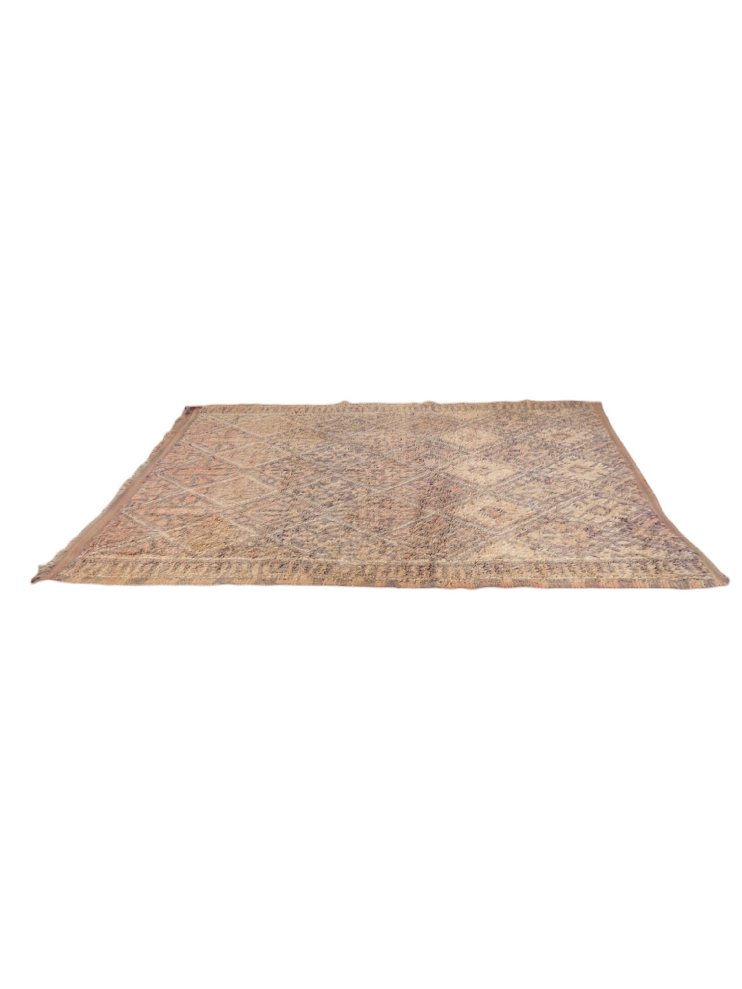 Vintage Moroccan Rug | 232cm x 196cm - Toasted Caramel Boujaad