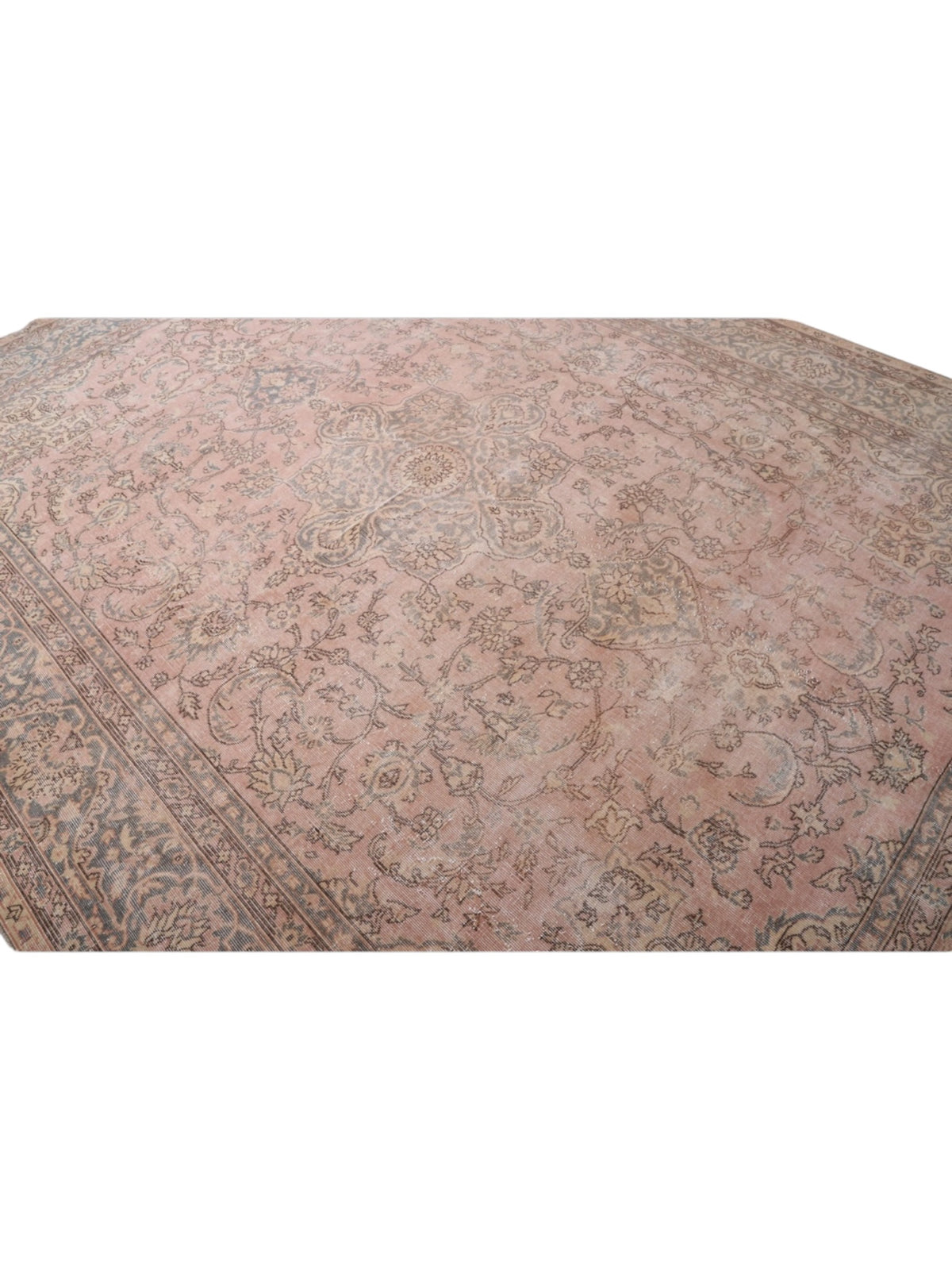 Rare 1960s Vintage Turkish Rug - Romance Bloom Oushak (394cm x 294cm)