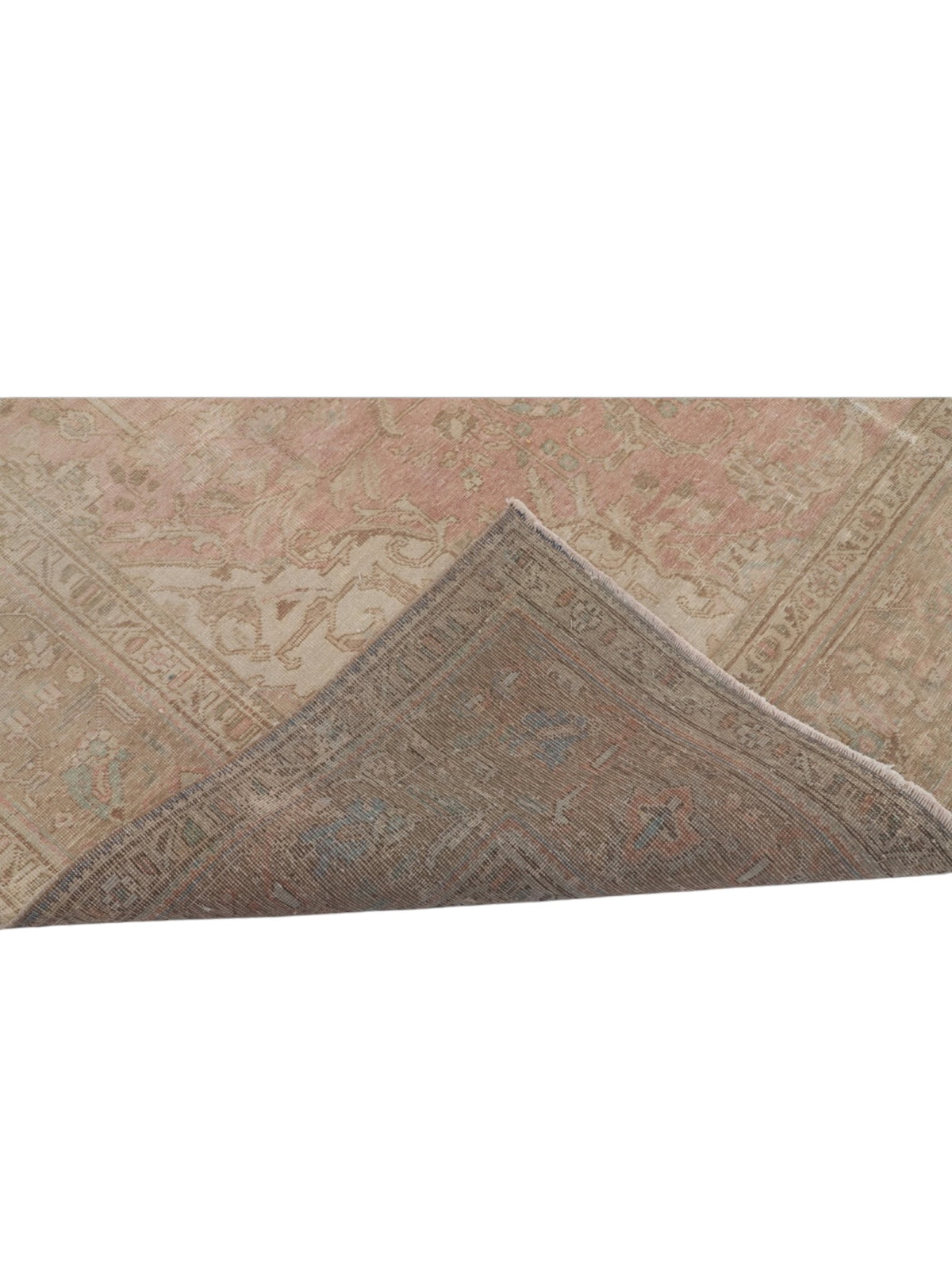 1960s Vintage Turkish Rug - Blush Garden Oushak (384cm x 291cm)