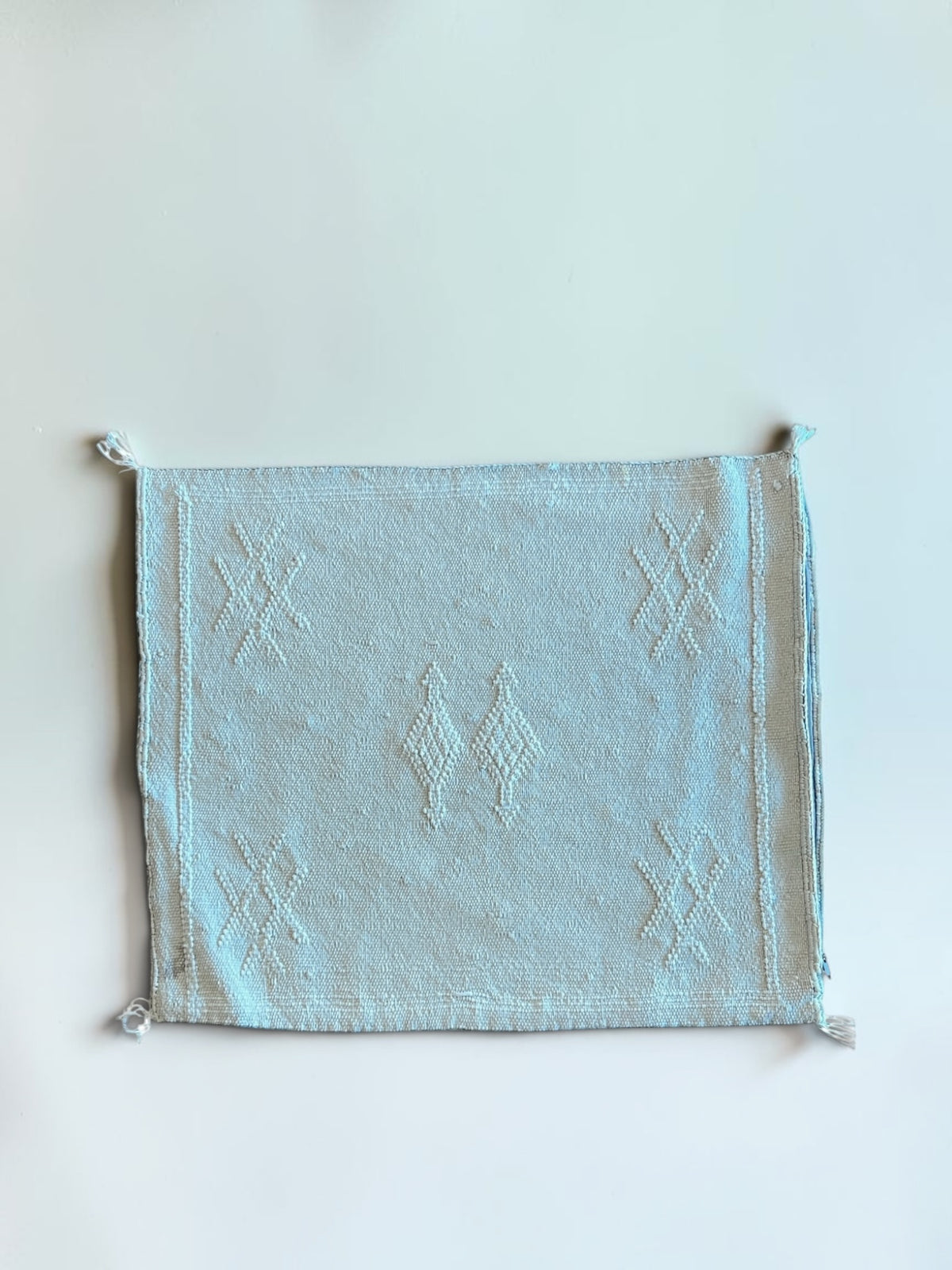 Moroccan Cactus Silk Cushion 50x50cm | Faded Stone